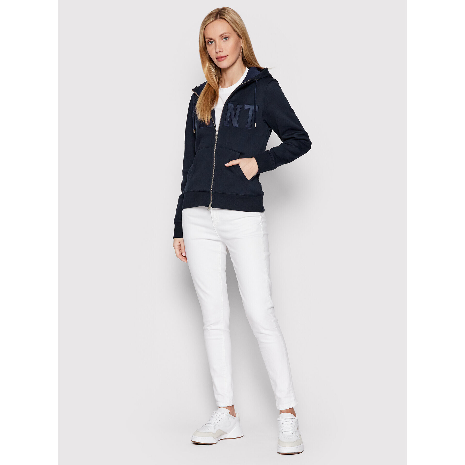Gant Суитшърт Logo 4200643 Тъмносин Regular Fit - Pepit.bg