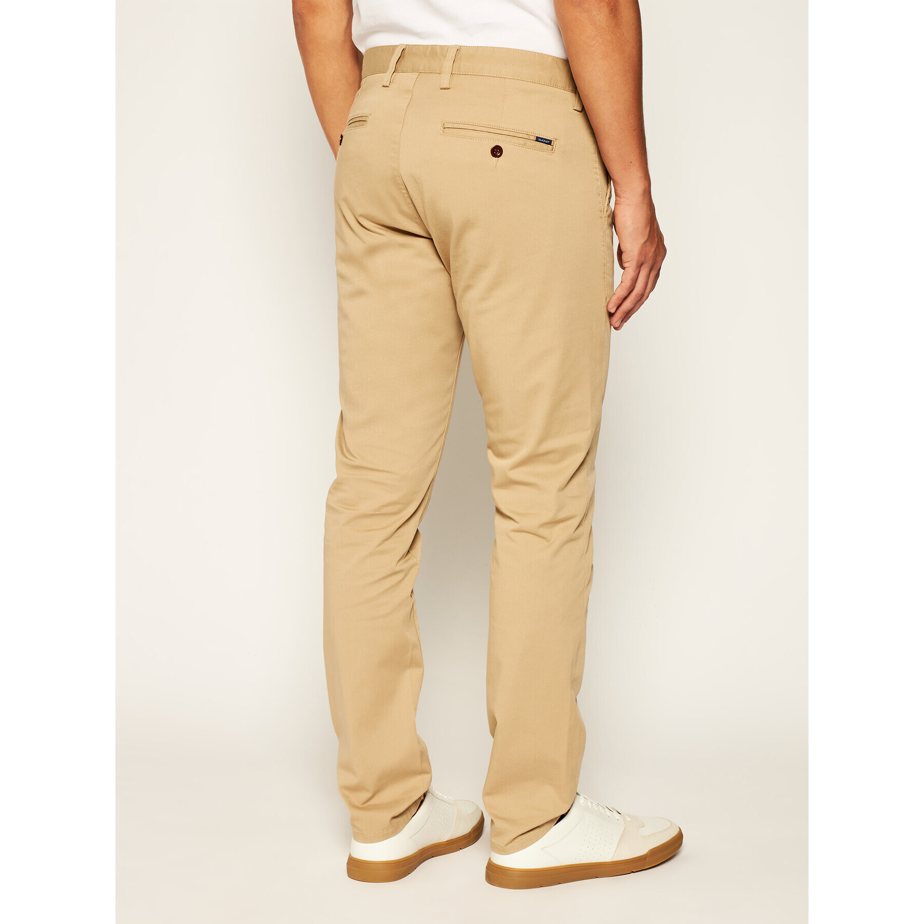 Gant Текстилни панталони Twill Chino 1500156 Бежов Slim Fit - Pepit.bg