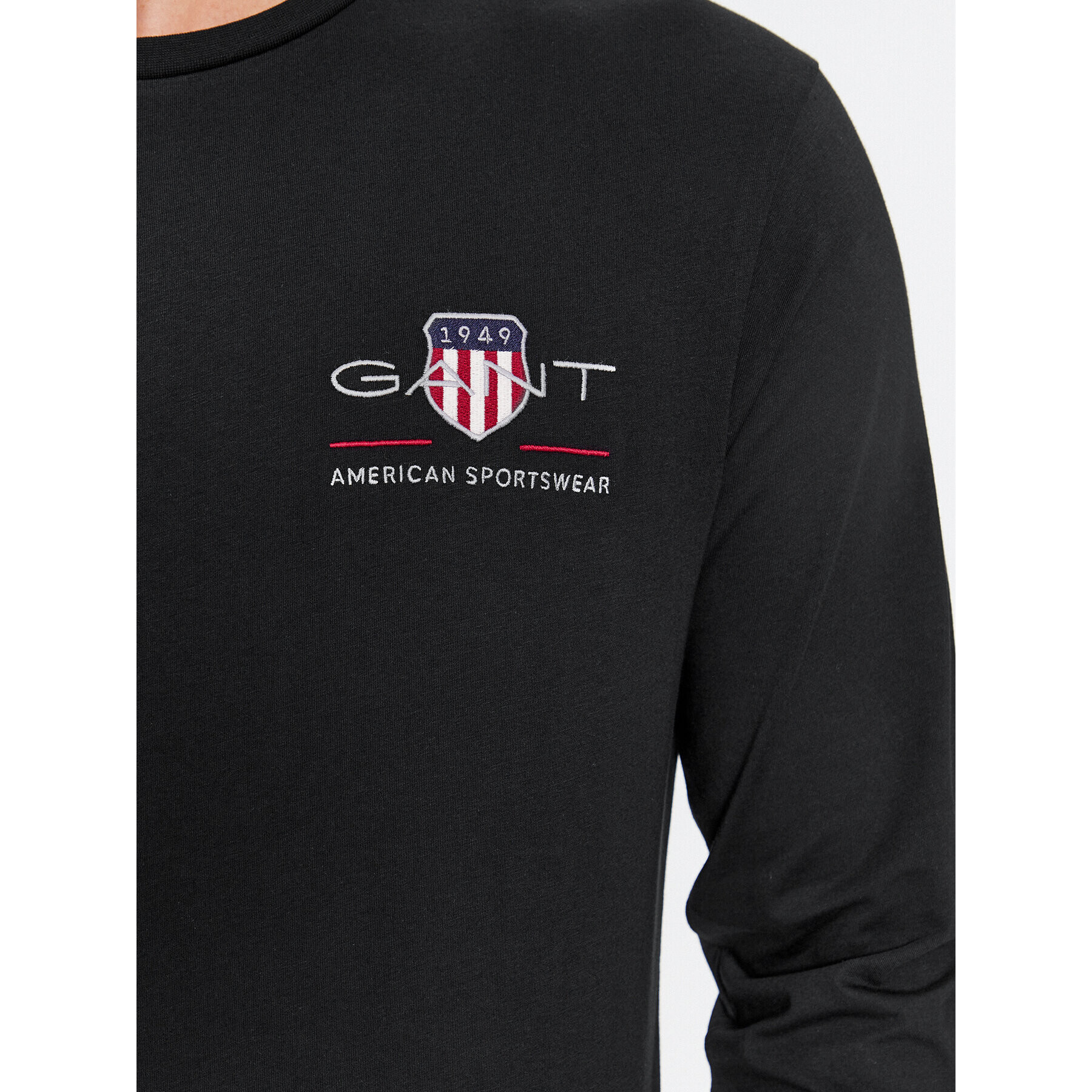 Gant Тениска с дълъг ръкав Reg Medium Archive Shield 2004058 Черен Regular Fit - Pepit.bg