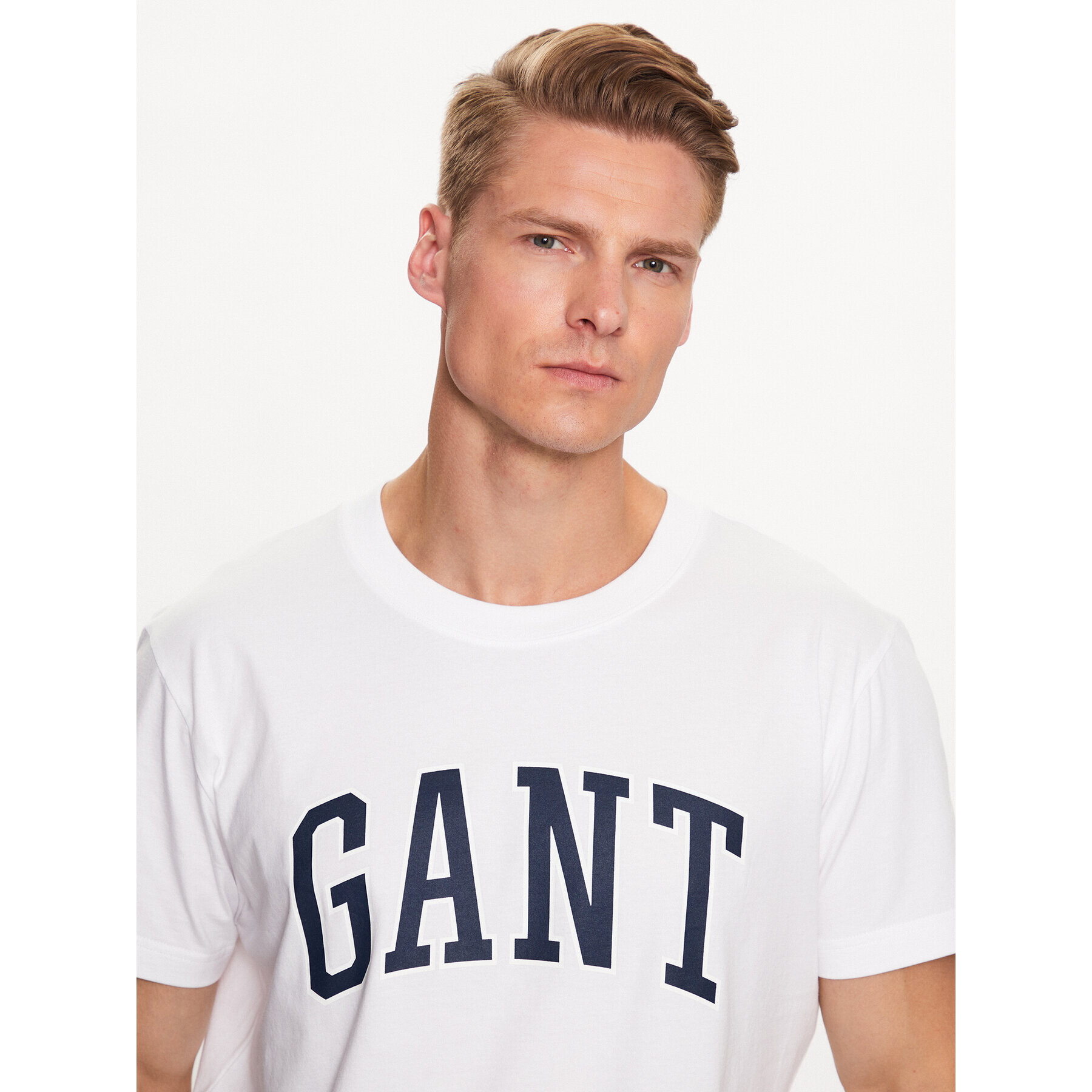 Gant Тишърт 2003181 Бял Regular Fit - Pepit.bg