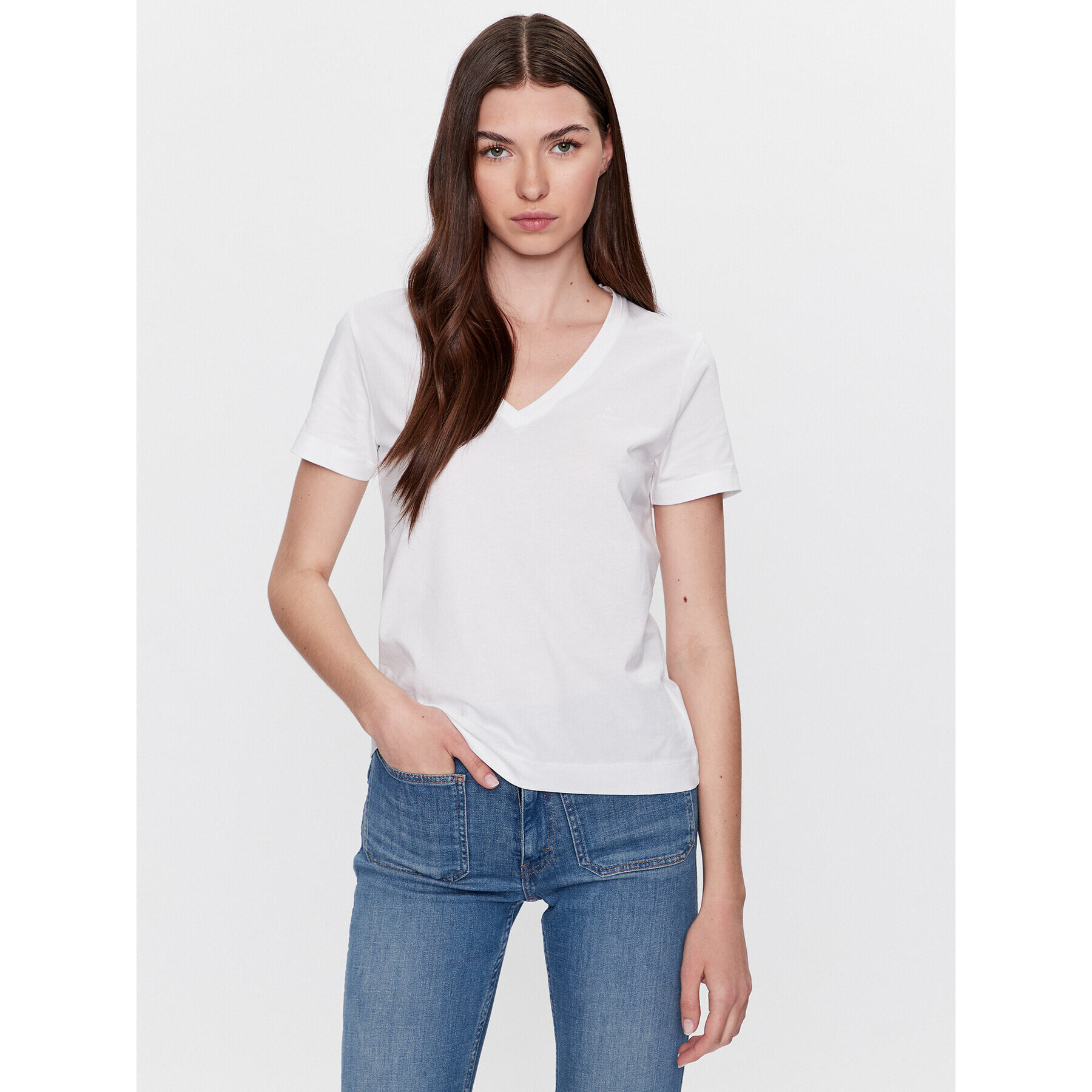 Gant Тишърт 4200440 Бял Regular Fit - Pepit.bg