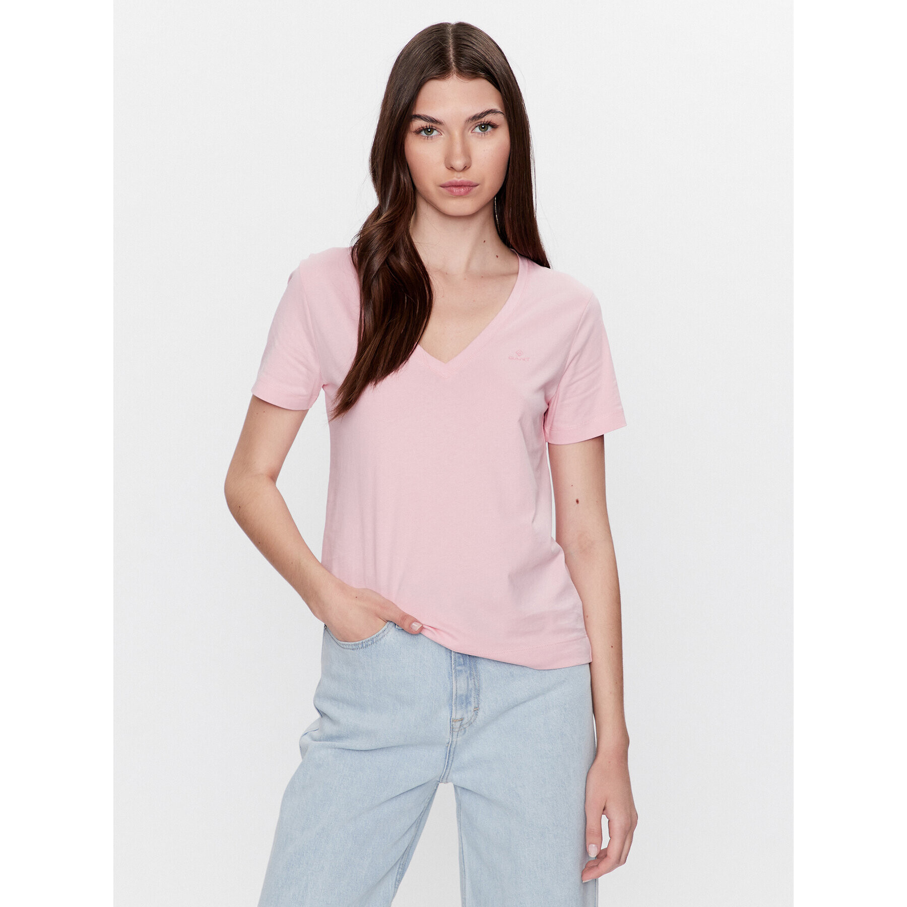 Gant Тишърт 4200440 Розов Regular Fit - Pepit.bg