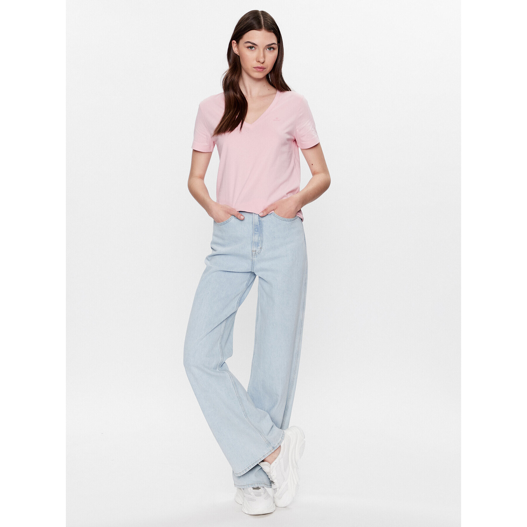 Gant Тишърт 4200440 Розов Regular Fit - Pepit.bg
