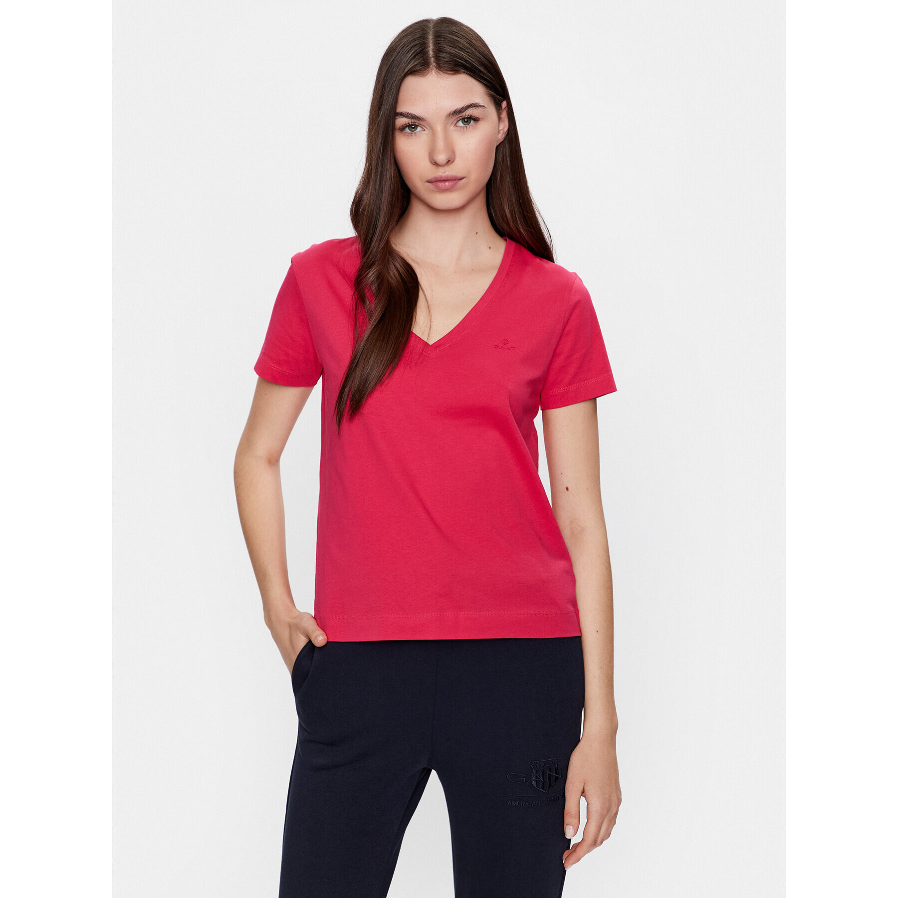 Gant Тишърт 4200440 Розов Regular Fit - Pepit.bg