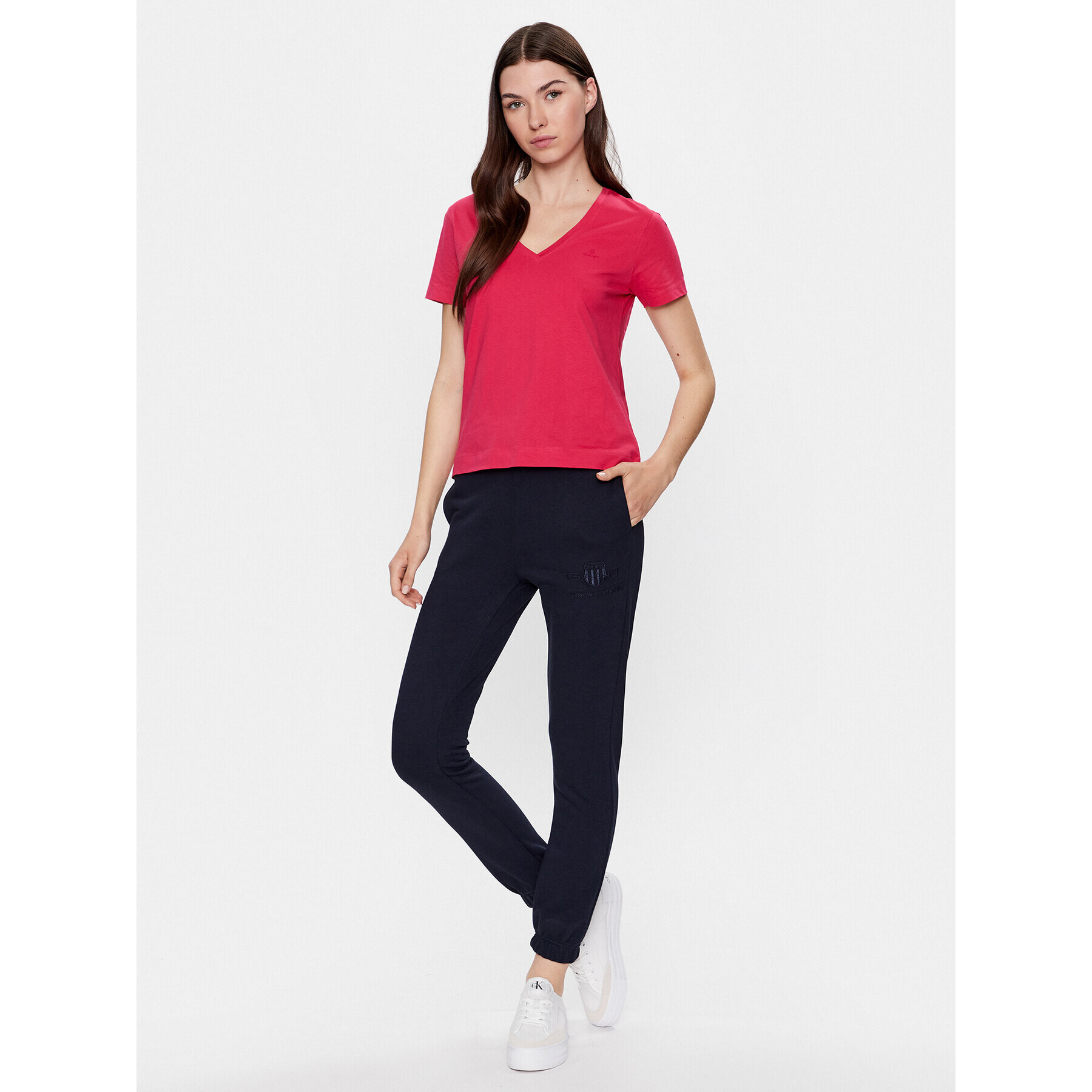 Gant Тишърт 4200440 Розов Regular Fit - Pepit.bg