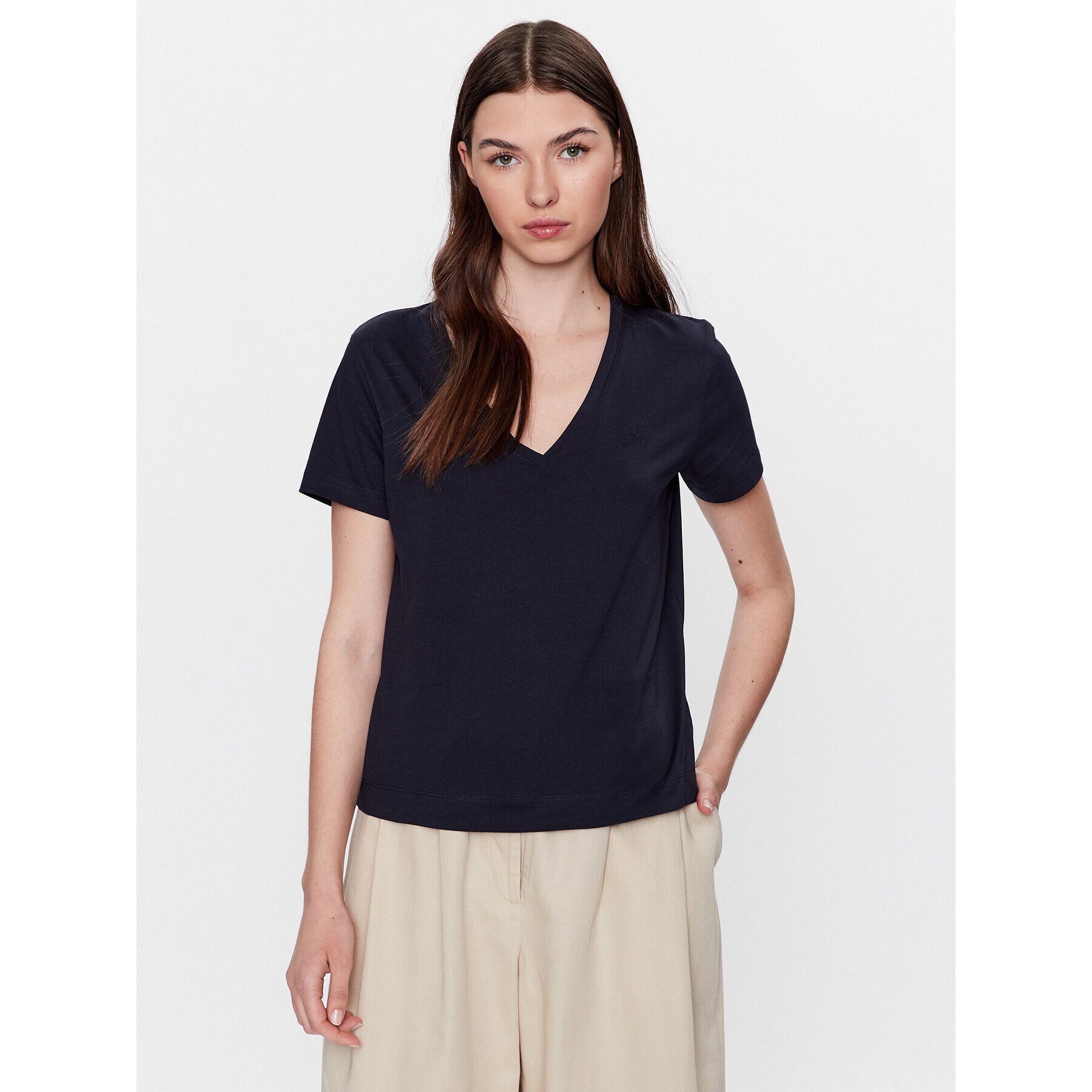 Gant Тишърт 4200440 Тъмносин Regular Fit - Pepit.bg