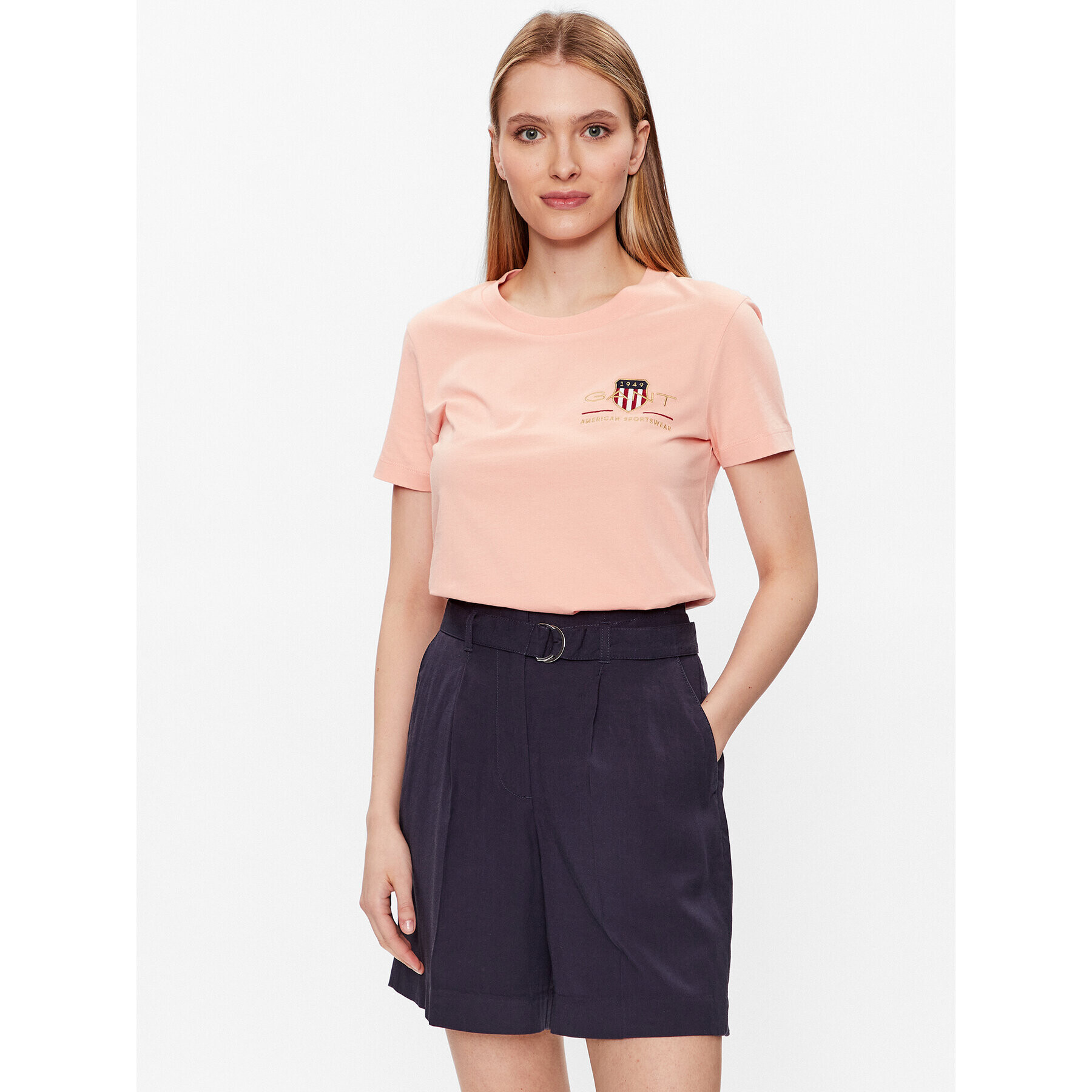 Gant Тишърт Archive Shield 4200417 Оранжев Regular Fit - Pepit.bg