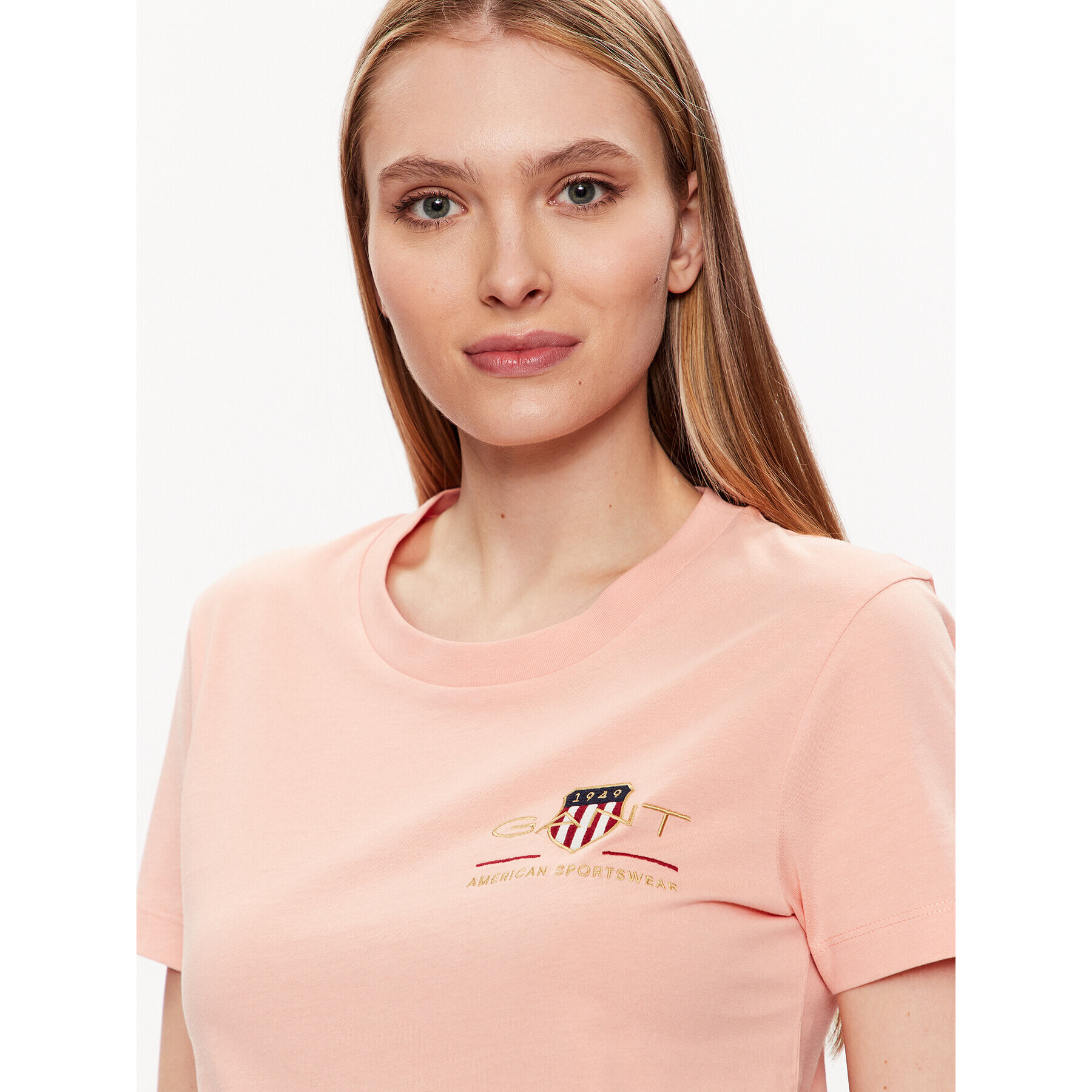Gant Тишърт Archive Shield 4200417 Оранжев Regular Fit - Pepit.bg