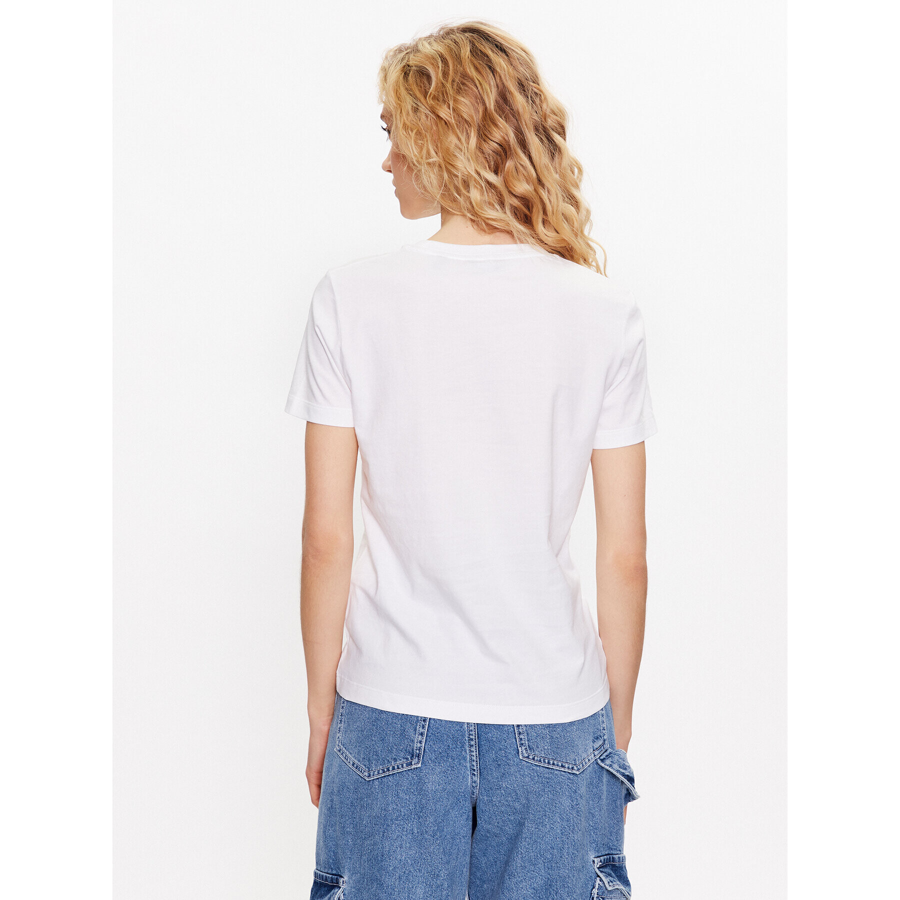 Gant Тишърт Logo 4200670 Бял Regular Fit - Pepit.bg
