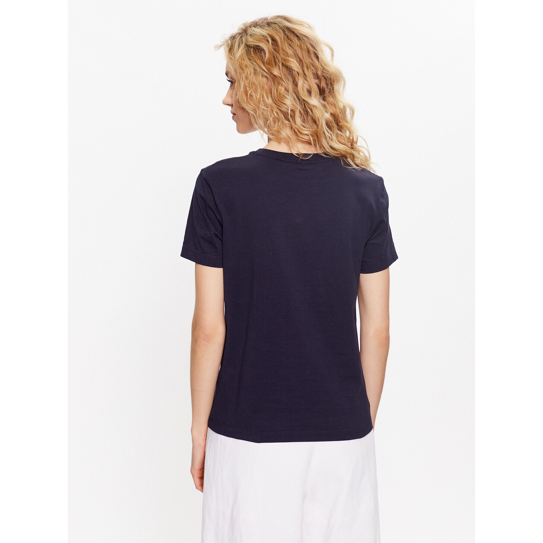 Gant Тишърт Logo 4200670 Тъмносин Regular Fit - Pepit.bg
