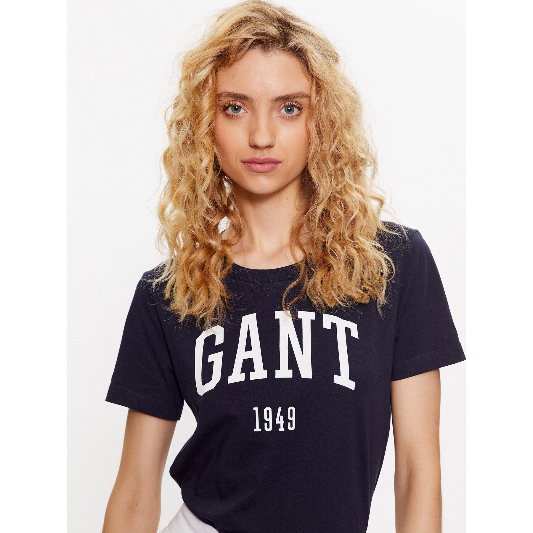 Gant Тишърт Logo 4200670 Тъмносин Regular Fit - Pepit.bg