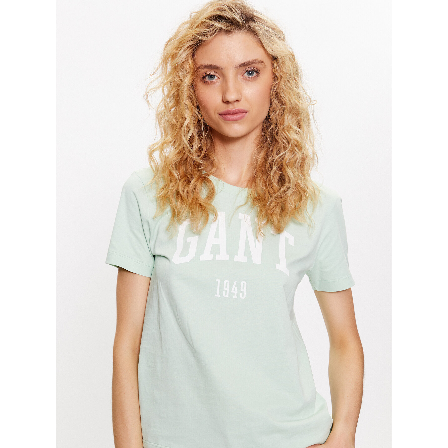 Gant Тишърт Logo 4200670 Зелен Regular Fit - Pepit.bg