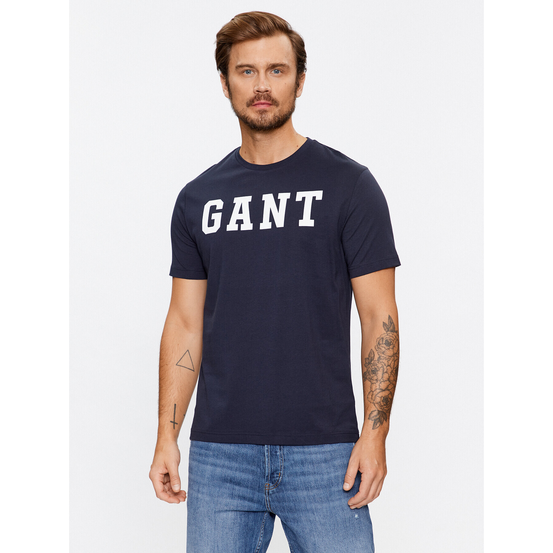 Gant Тишърт Md. Ss 2003213 Тъмносин Regular Fit - Pepit.bg