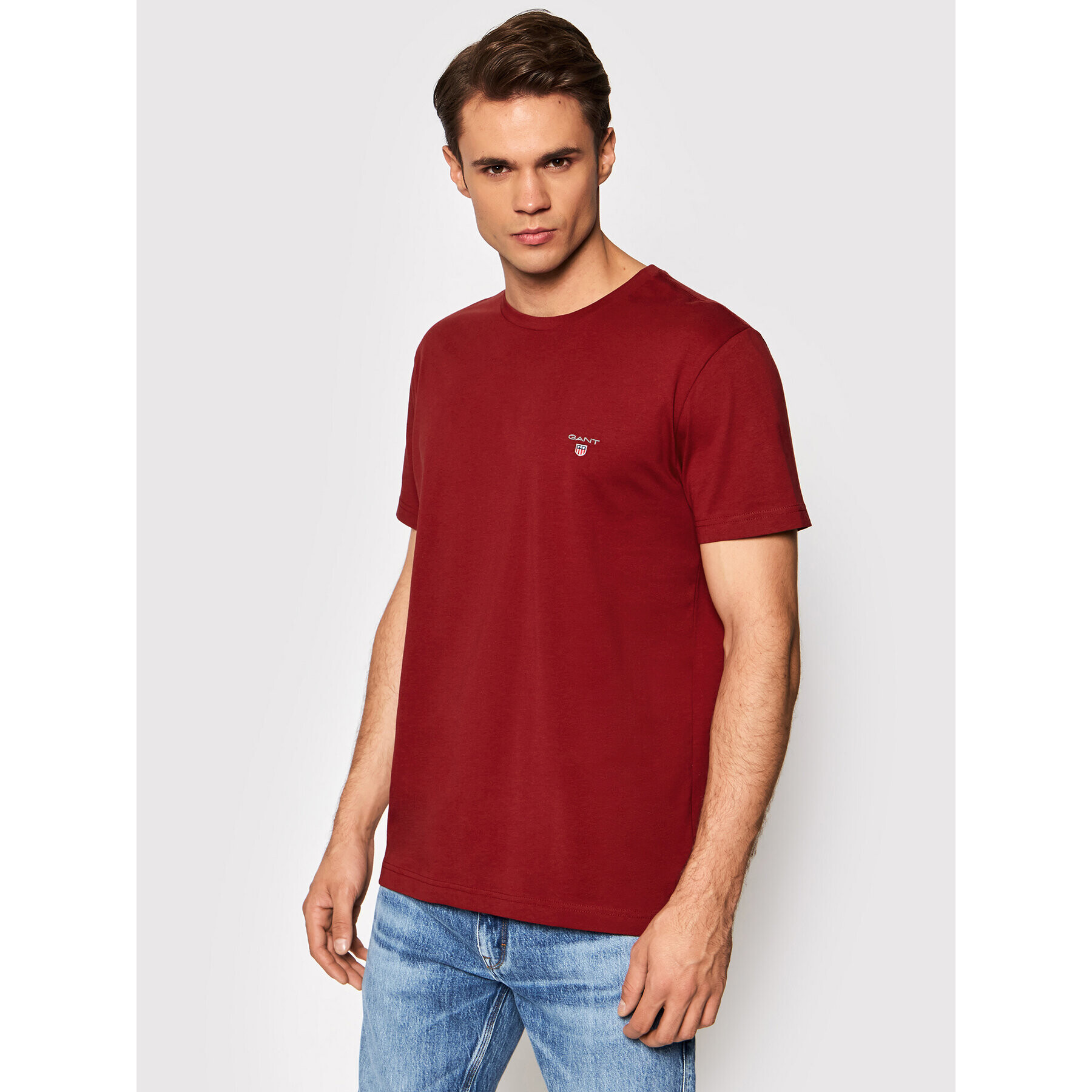Gant Тишърт Original 234100 Бордо Regular Fit - Pepit.bg