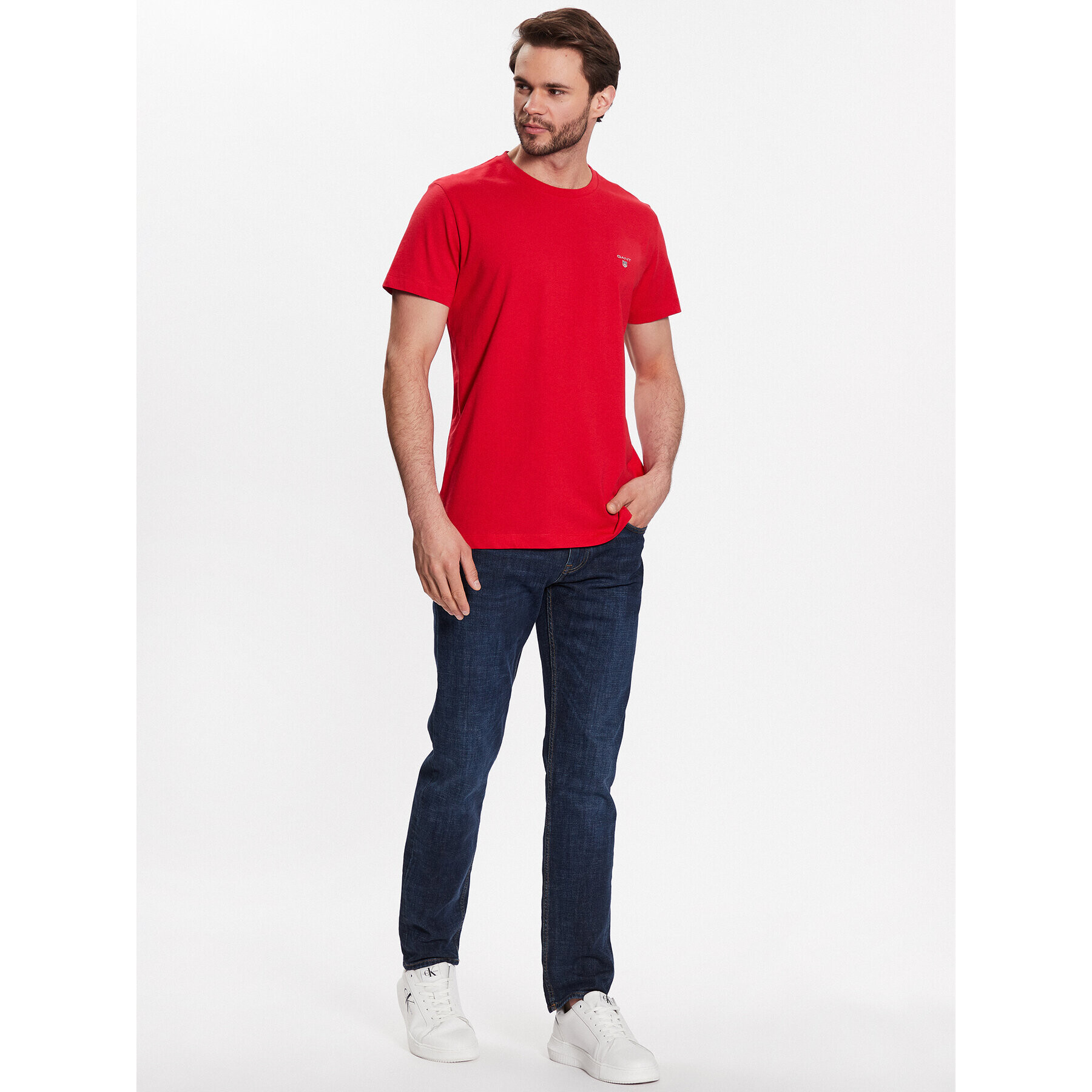 Gant Тишърт Original 234100 Червен Regular Fit - Pepit.bg