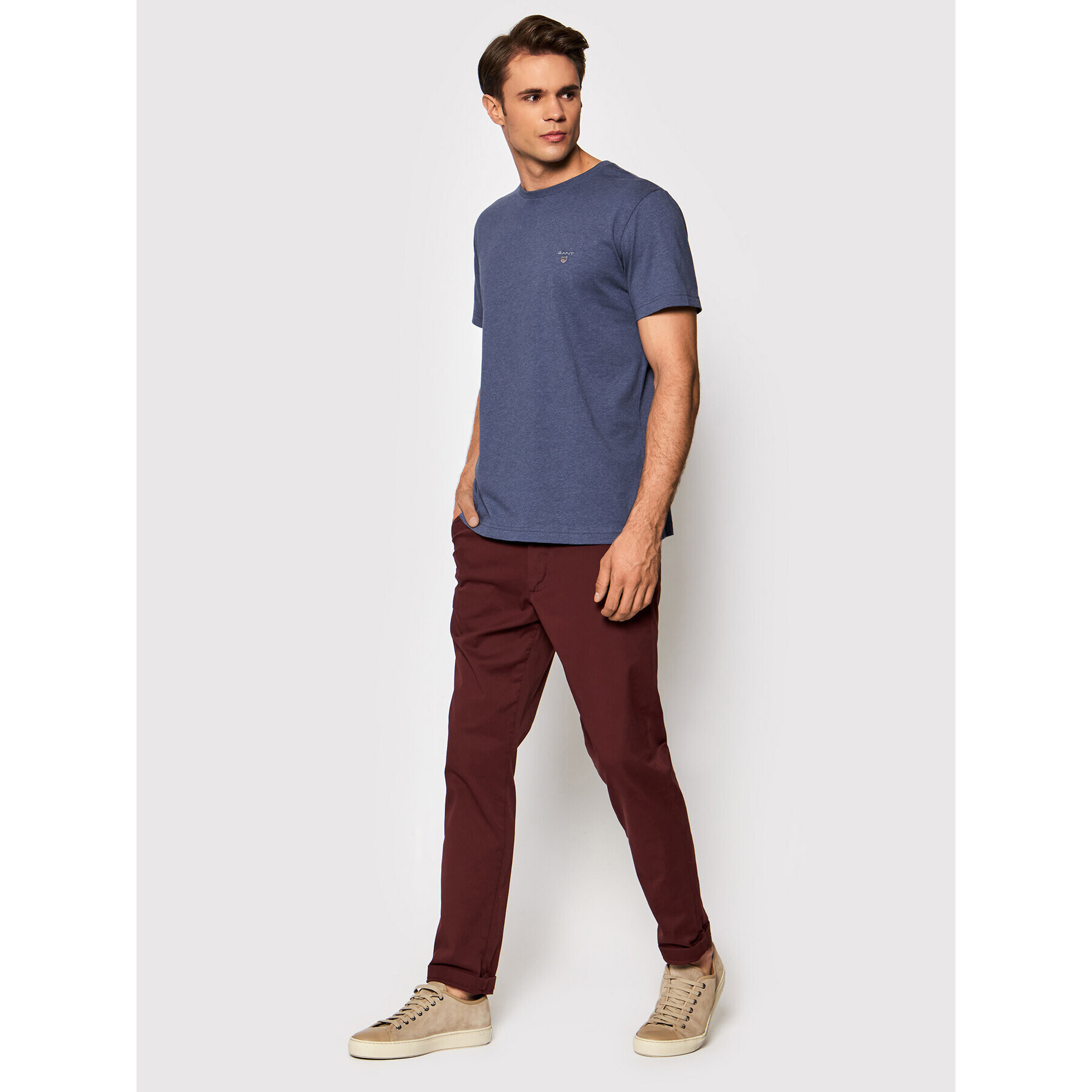 Gant Тишърт Original 234100 Тъмносин Regular Fit - Pepit.bg