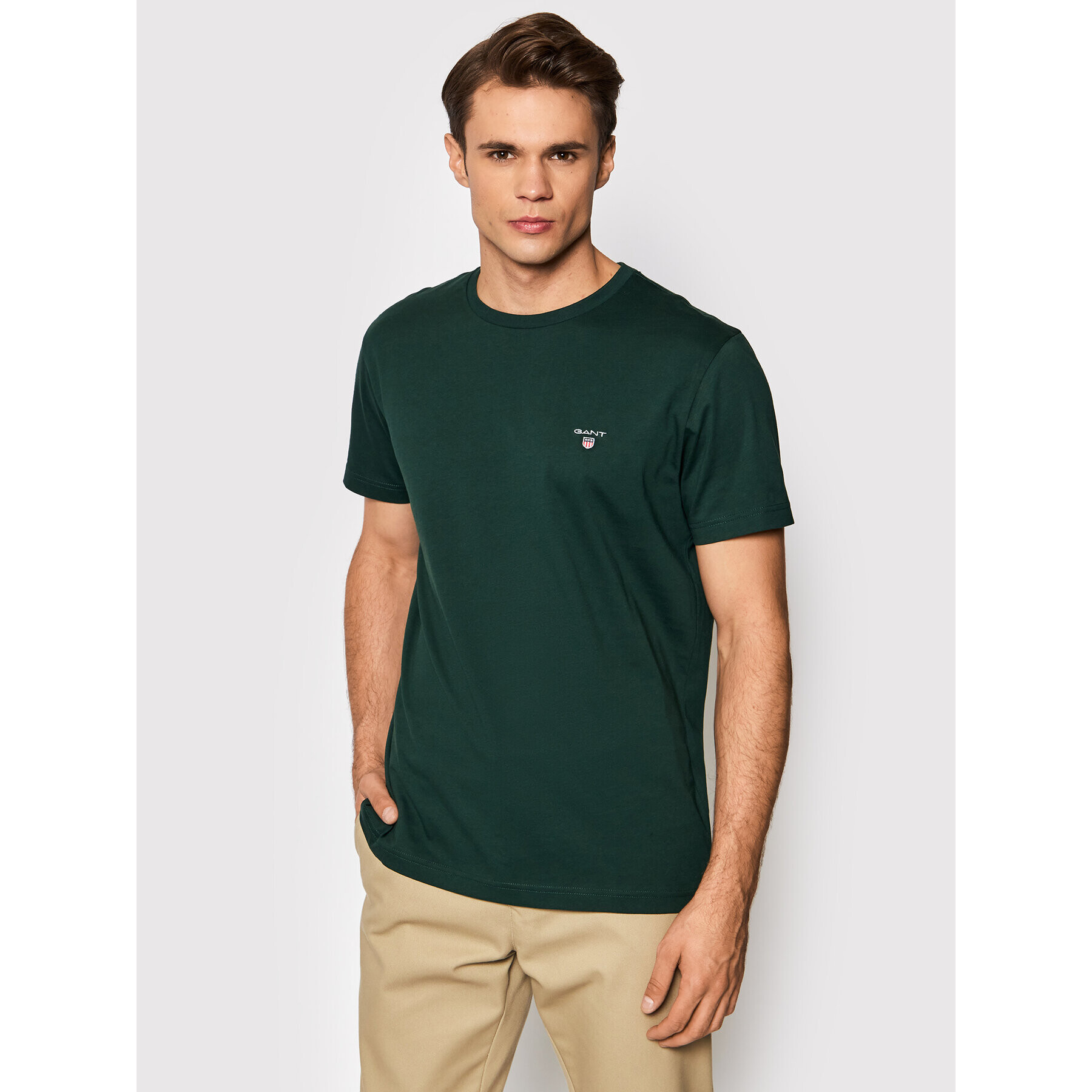 Gant Тишърт Original 234100 Зелен Regular Fit - Pepit.bg