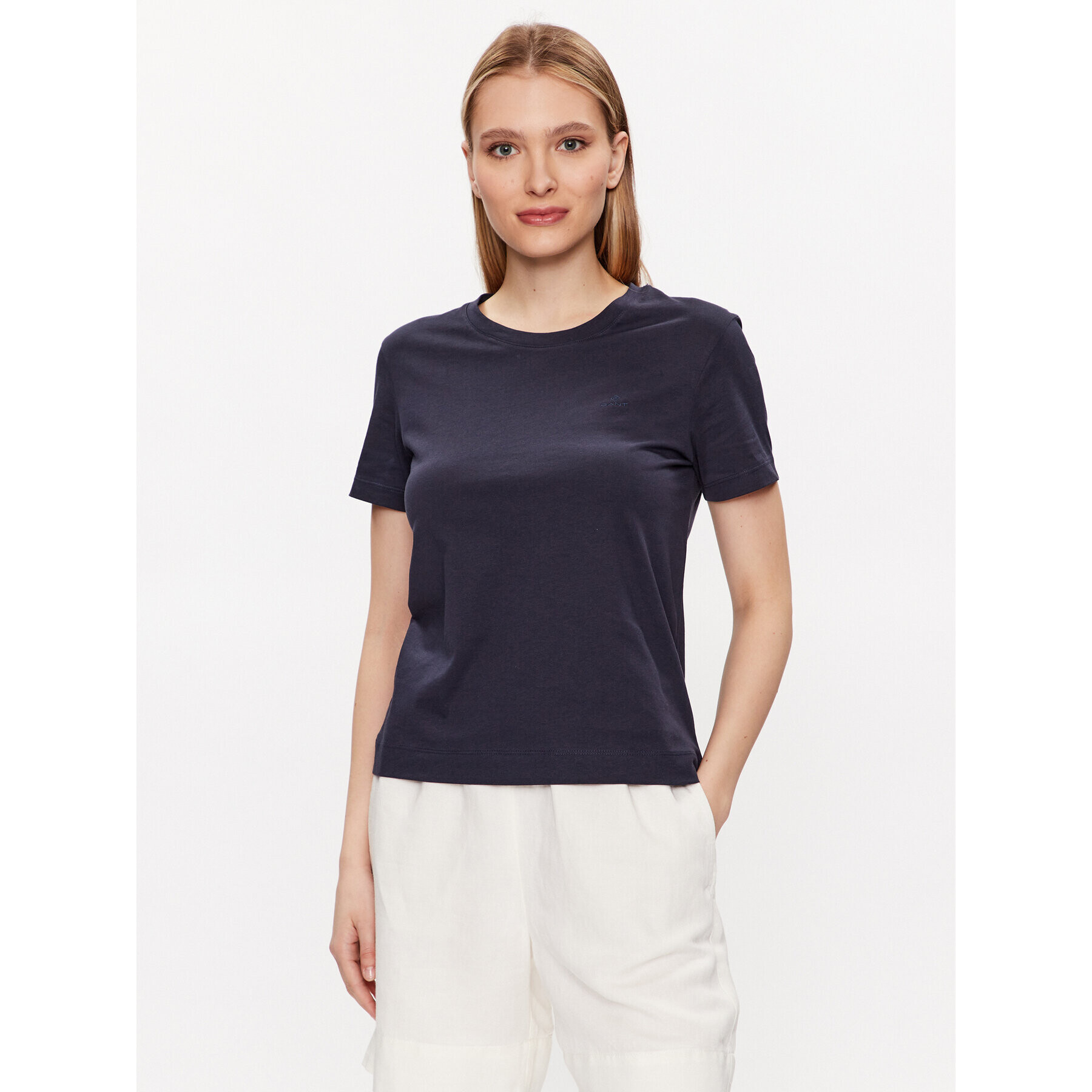 Gant Тишърт Original 4200433 Тъмносин Regular Fit - Pepit.bg
