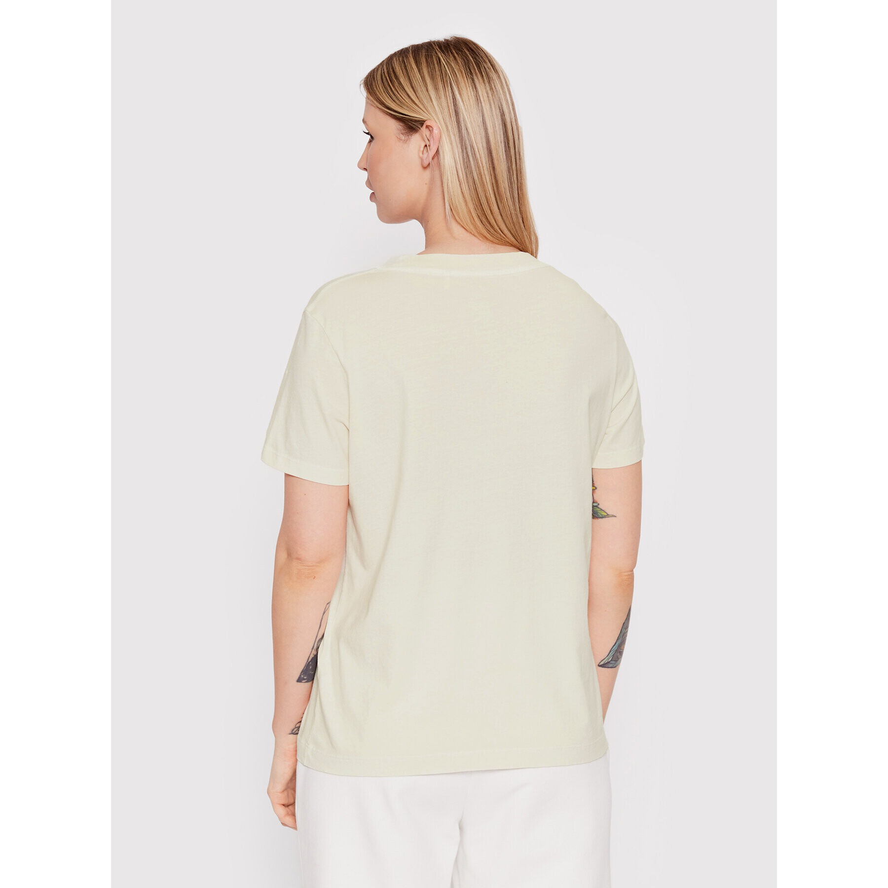 Gant Тишърт Quadrat Logo 4203478 Бежов Regular Fit - Pepit.bg