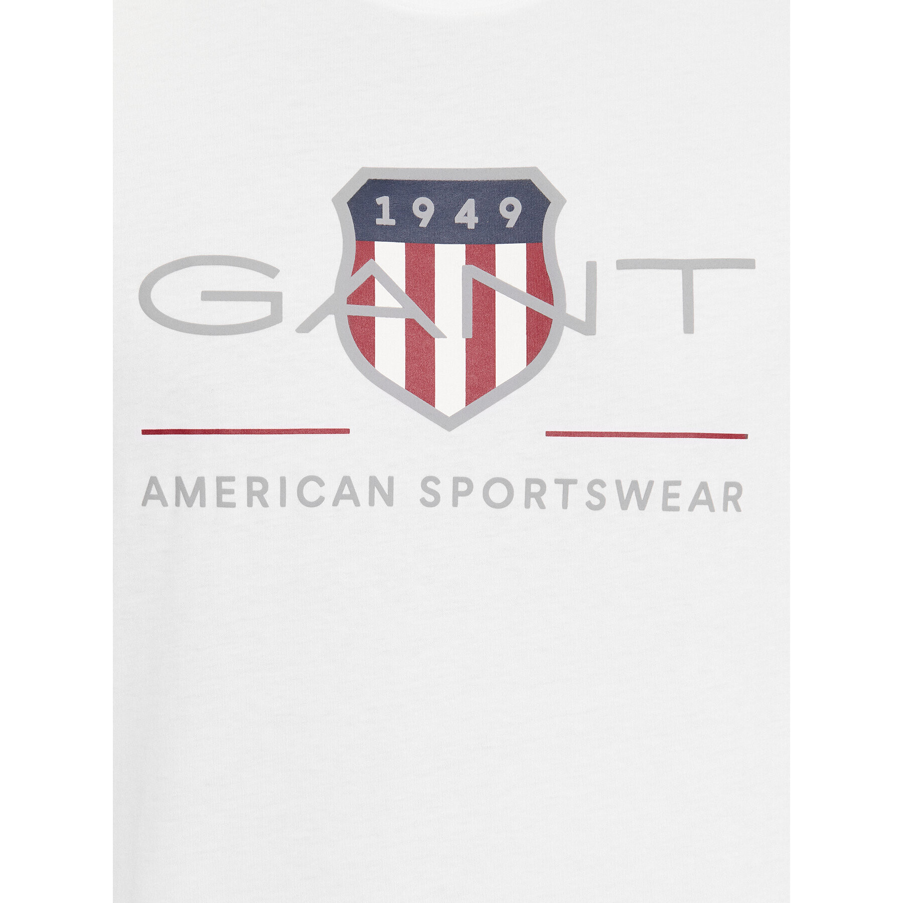 Gant Тишърт Reg Archive Shield Ss 2003199 Бял Regular Fit - Pepit.bg