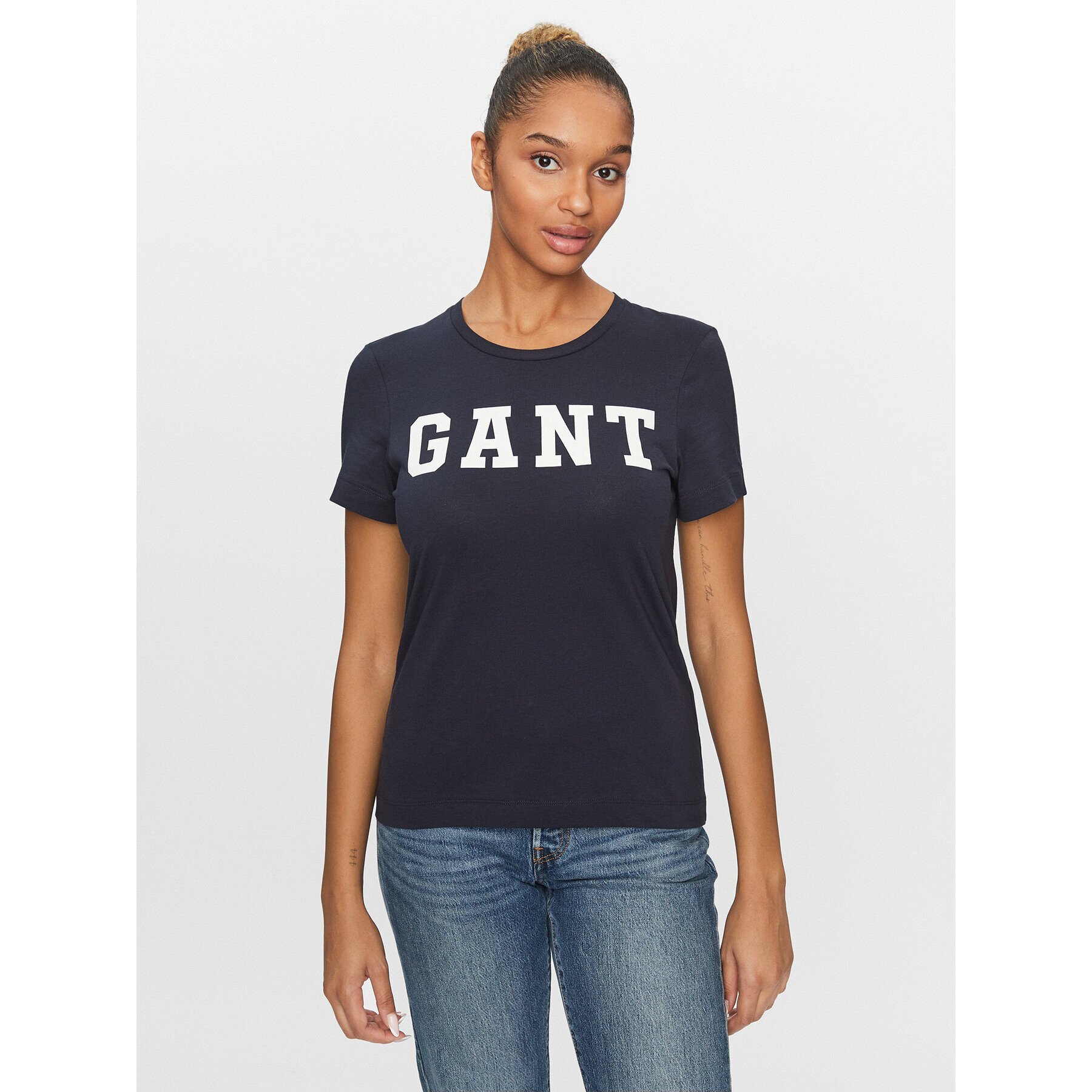 Gant Тишърт Reg Graphic Ss 4200741 Тъмносин Regular Fit - Pepit.bg