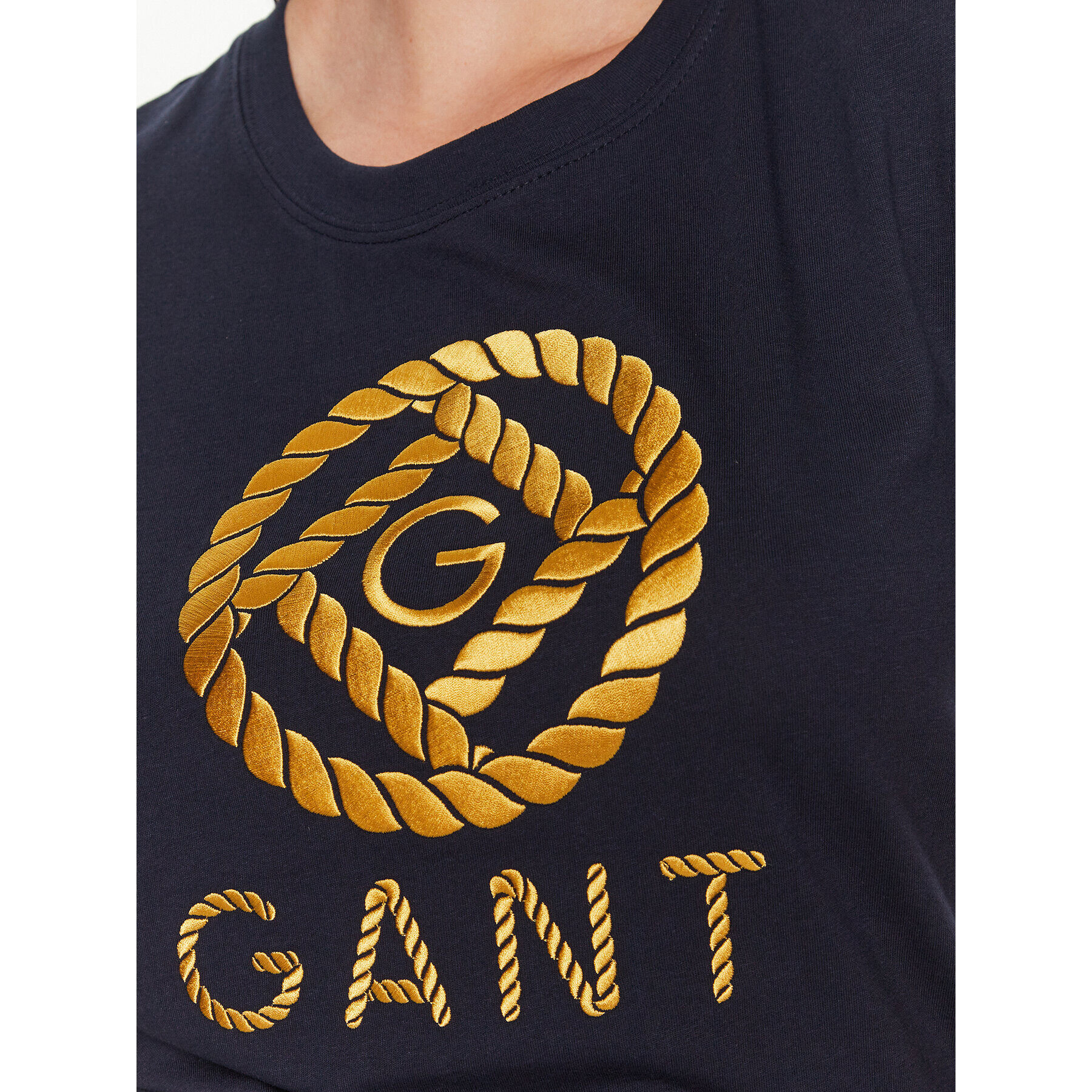 Gant Тишърт Rope Icon 4200227 Тъмносин Regular Fit - Pepit.bg