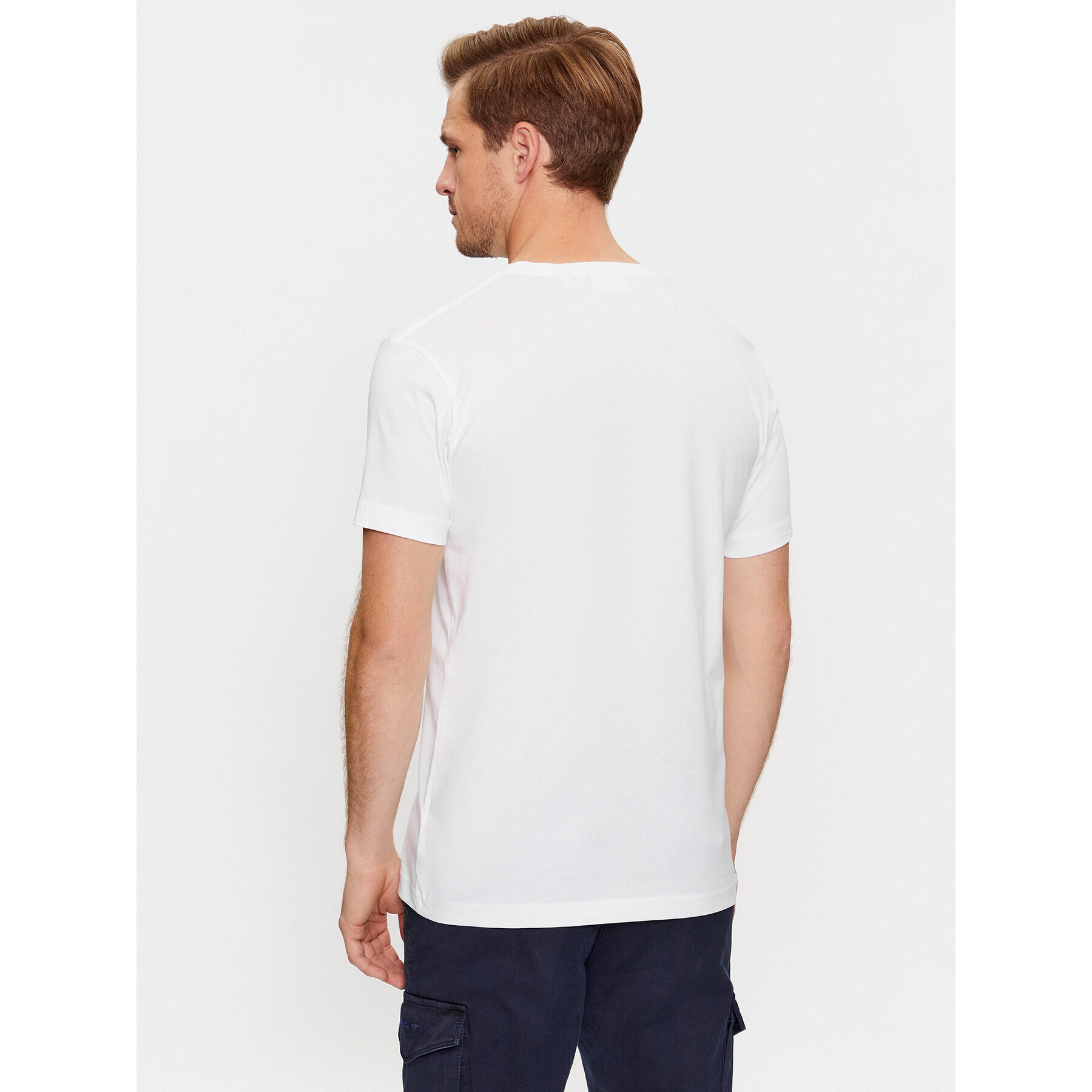 Gant Тишърт Slim Shield Ss 2003185 Бял Slim Fit - Pepit.bg