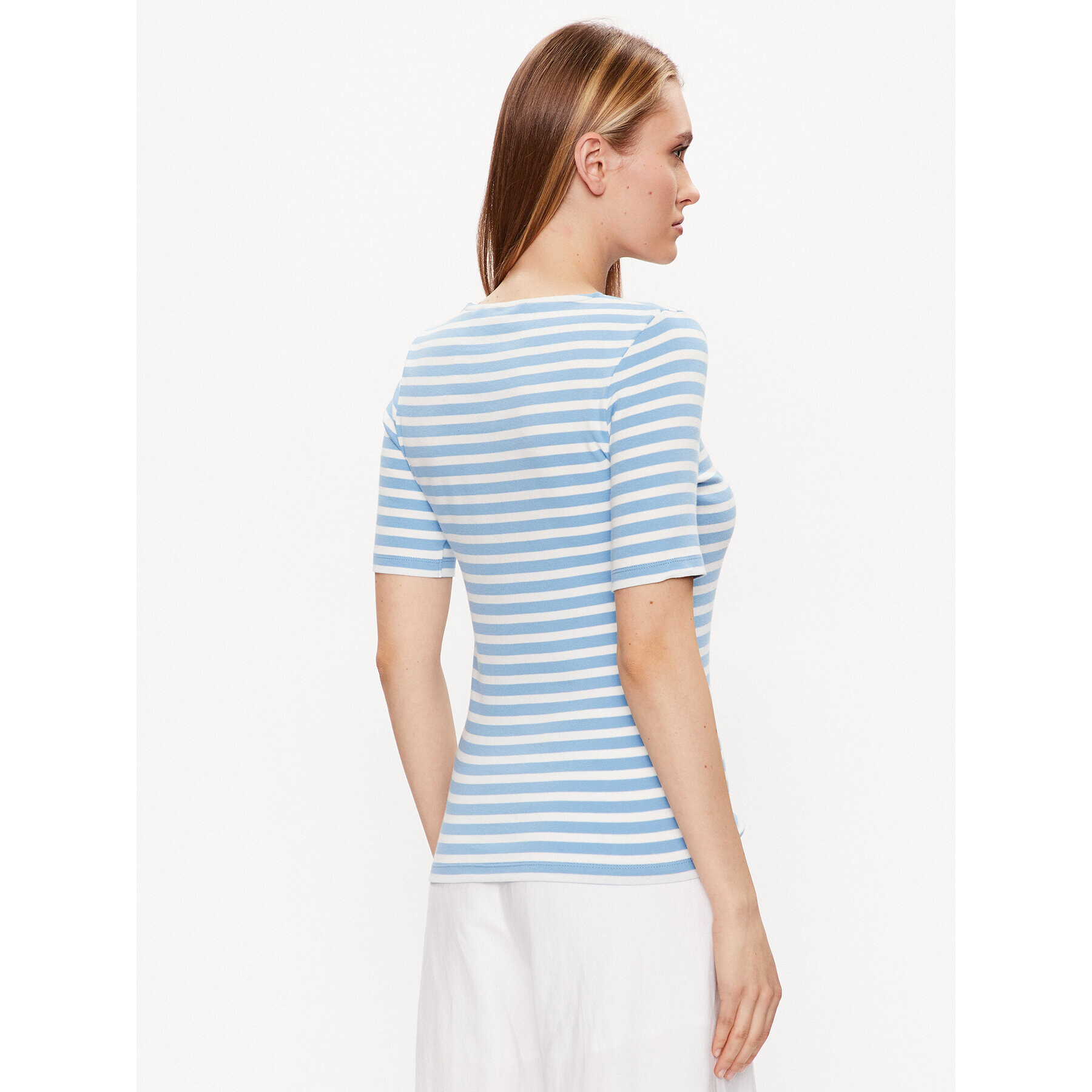 Gant Тишърт Striped 4203432 Син Slim Fit - Pepit.bg