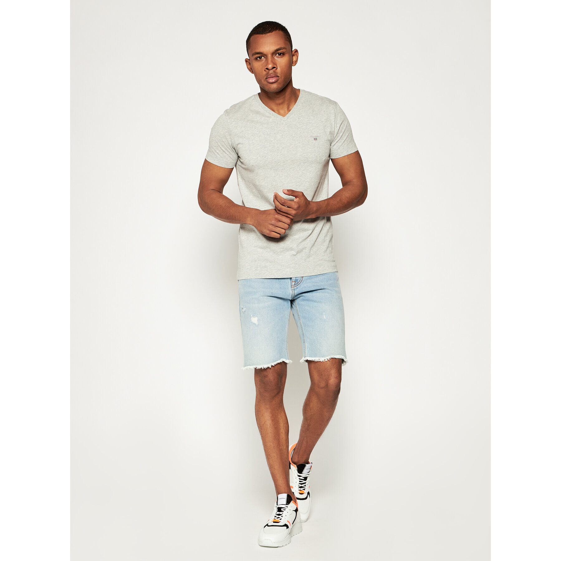 Gant Тишърт The Original 234104 Сив Slim Fit - Pepit.bg