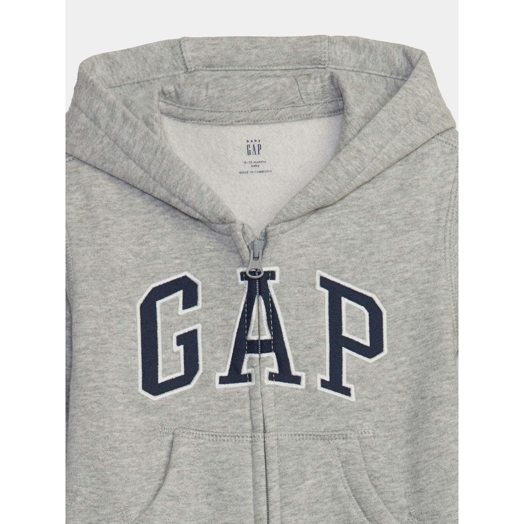 Gap Бебешки гащеризон със стъпала 745110-00 Сив Regular Fit - Pepit.bg