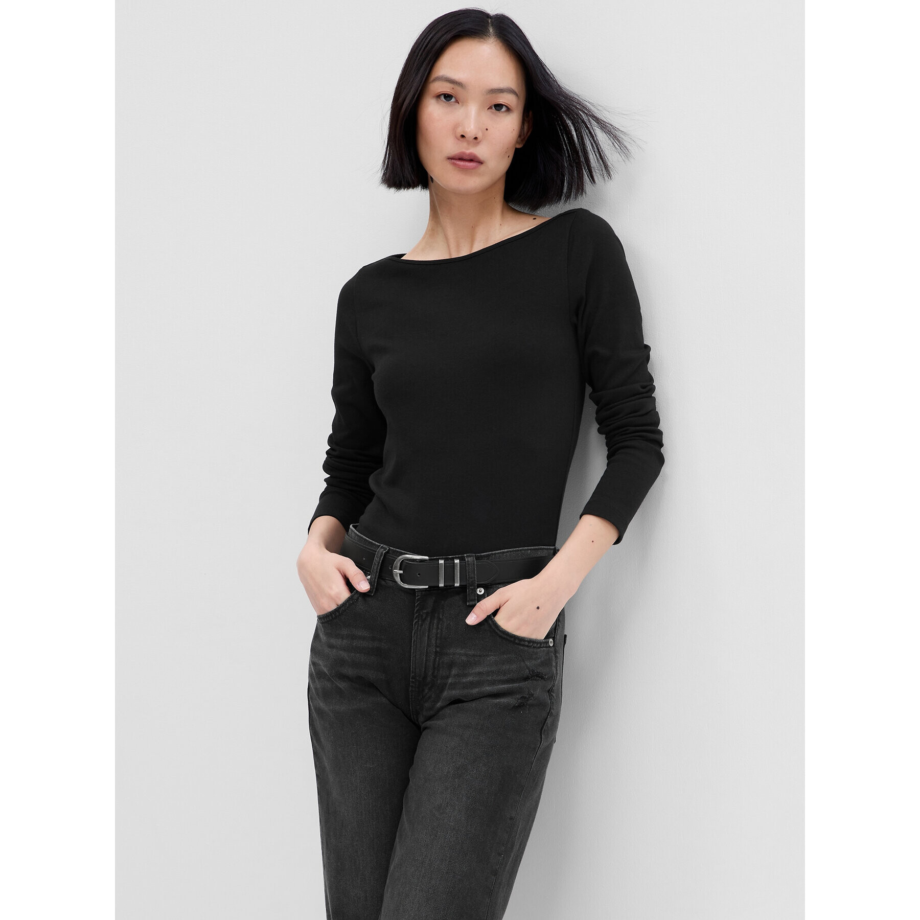 Gap Блуза 540606-04 Черен Slim Fit - Pepit.bg