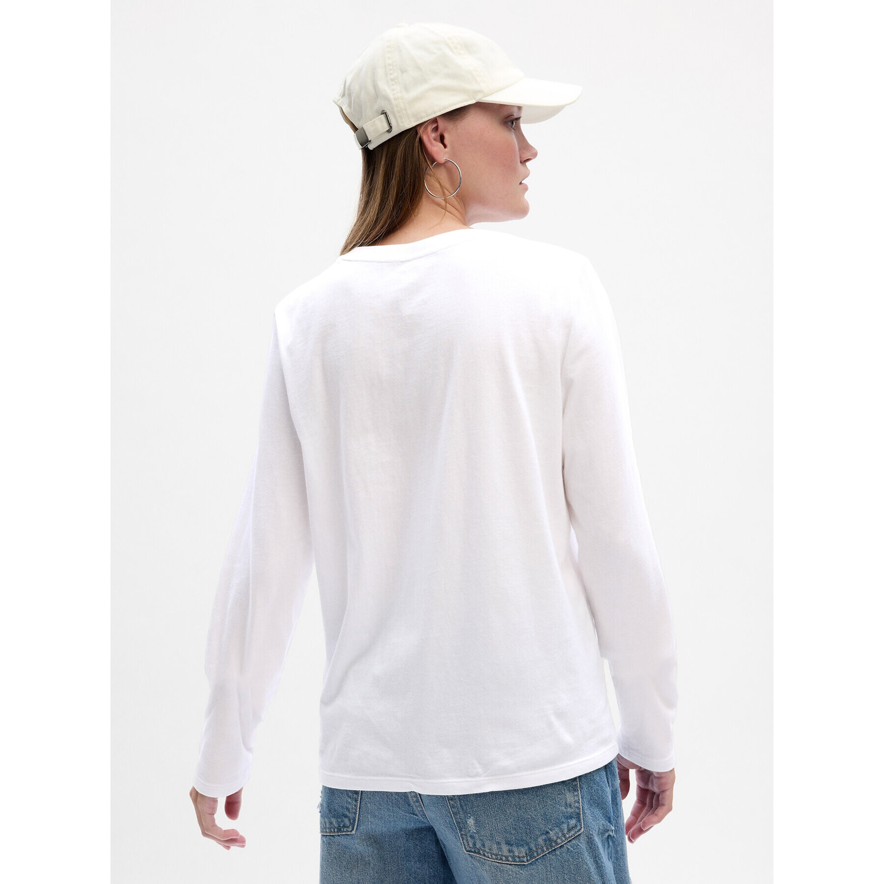 Gap Блуза 831228-00 Бял Relaxed Fit - Pepit.bg