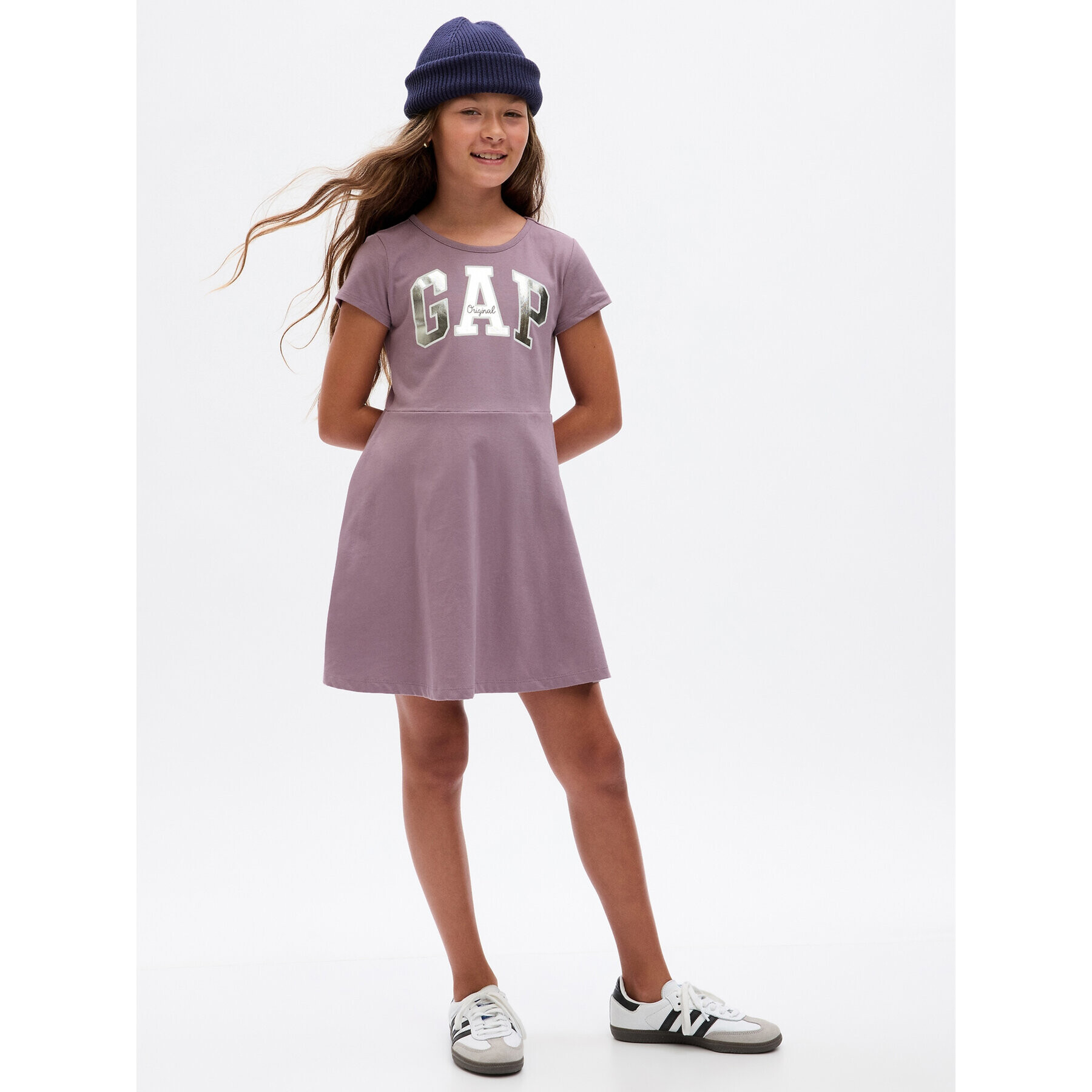 Gap Ежедневна рокля 792417-01 Виолетов Regular Fit - Pepit.bg