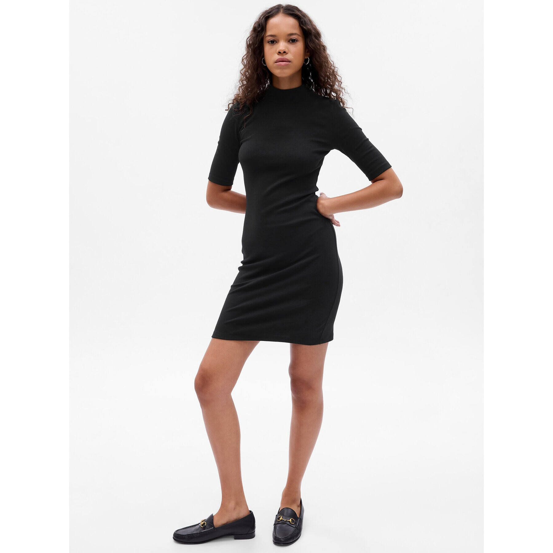 Gap Плетена рокля 792860-01 Черен Slim Fit - Pepit.bg