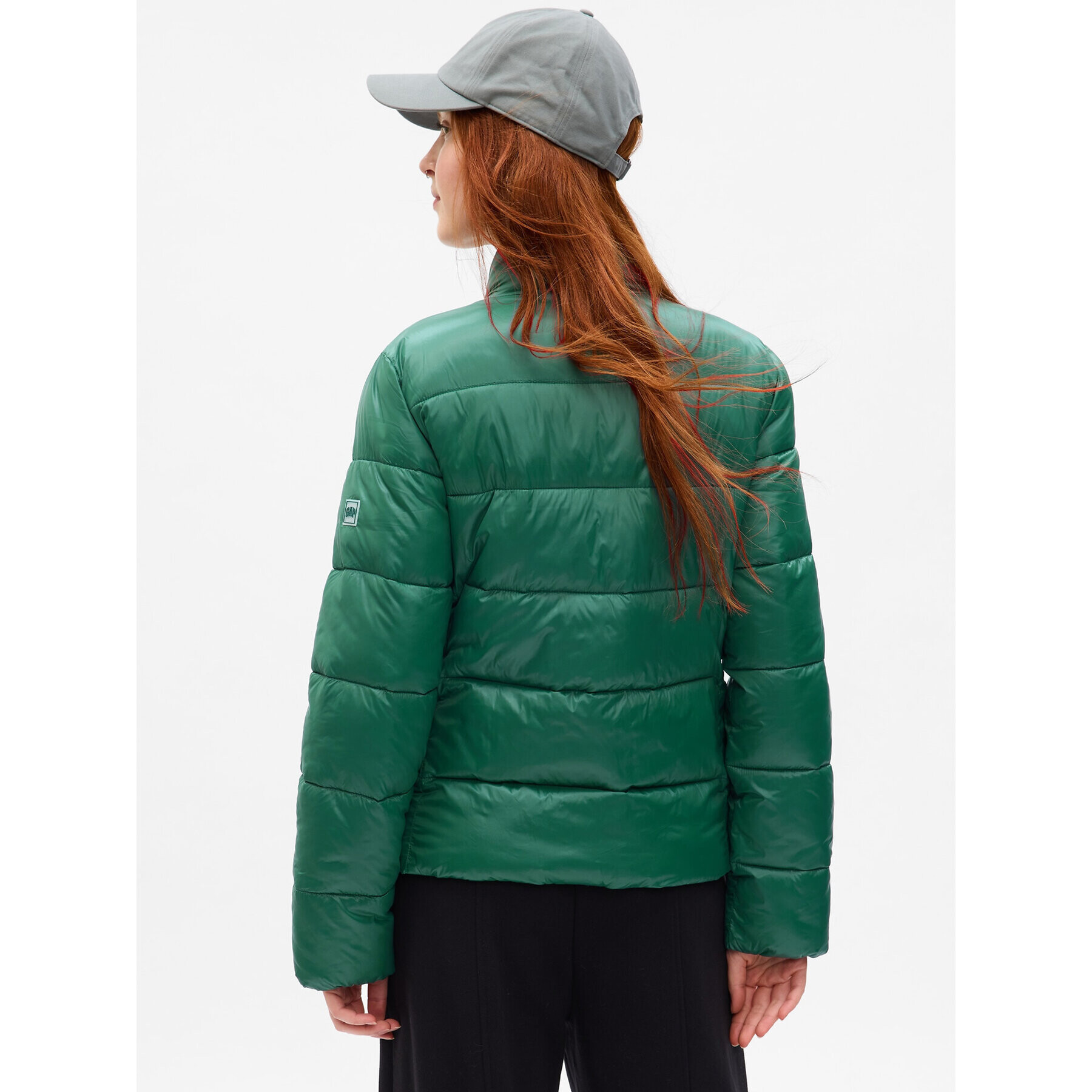 Gap Пухено яке 724309-04 Зелен Regular Fit - Pepit.bg