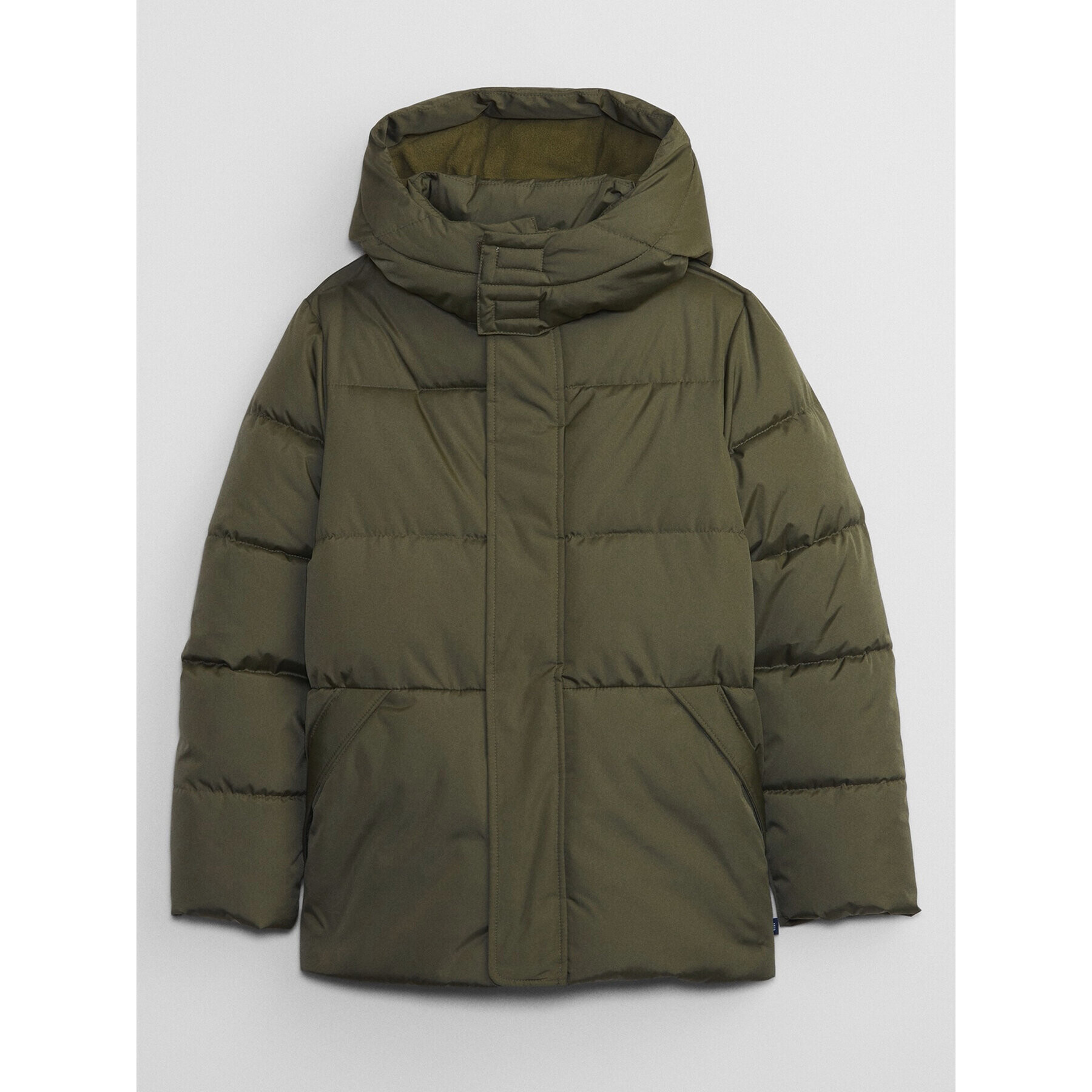 Gap Пухено яке 726307-00 Зелен Regular Fit - Pepit.bg