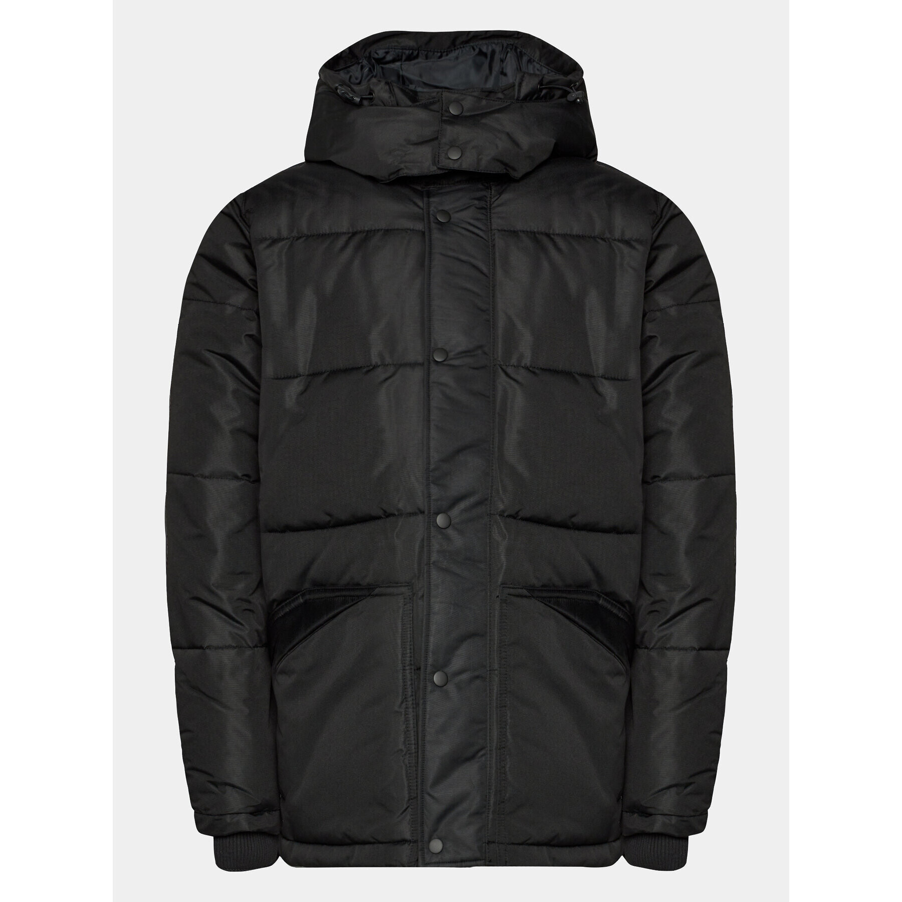 Gap Пухено яке 726357-00 Черен Relaxed Fit - Pepit.bg