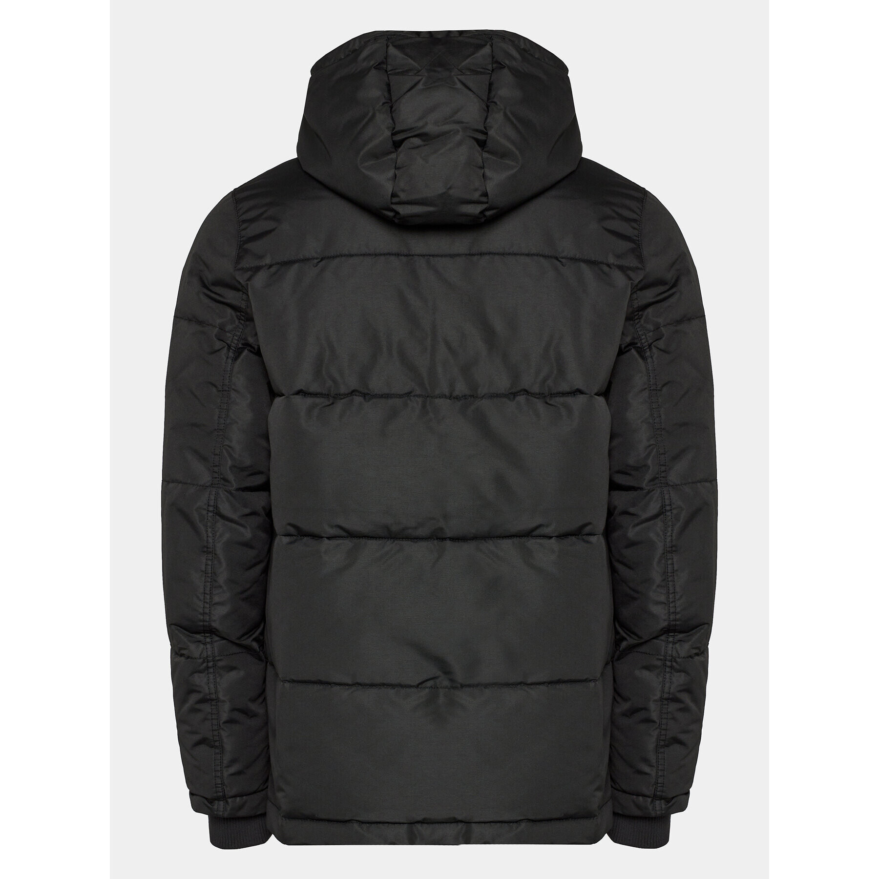 Gap Пухено яке 726357-00 Черен Relaxed Fit - Pepit.bg