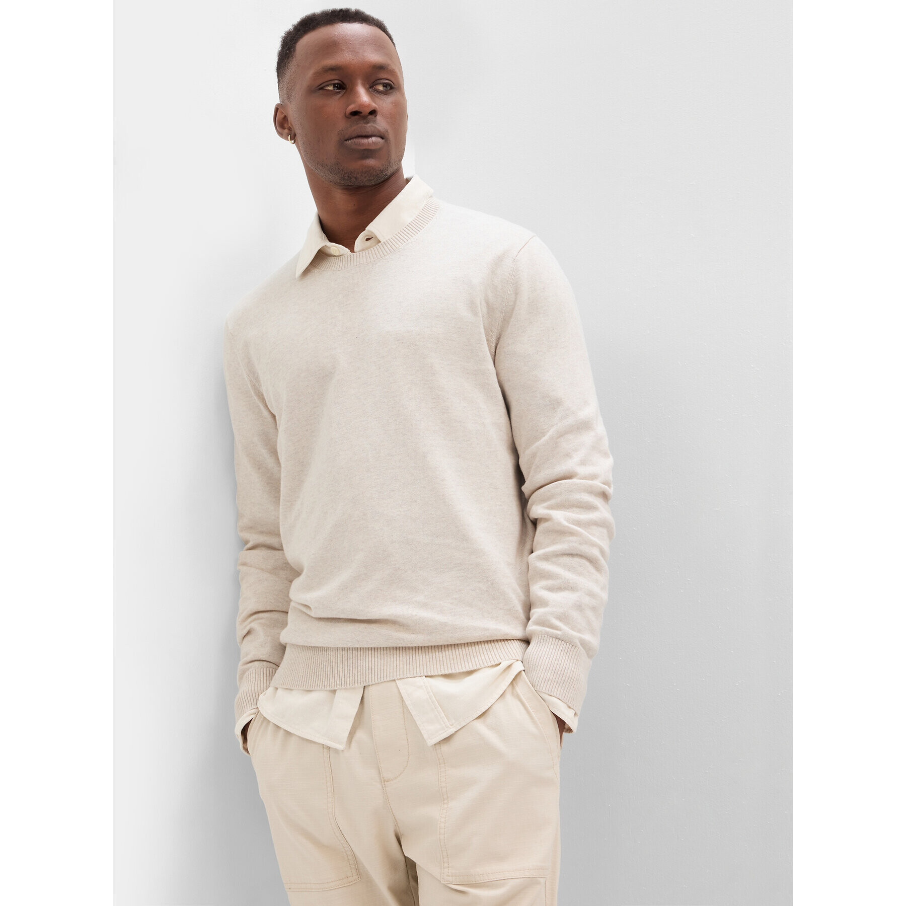 Gap Пуловер 724306-02 Екрю Regular Fit - Pepit.bg
