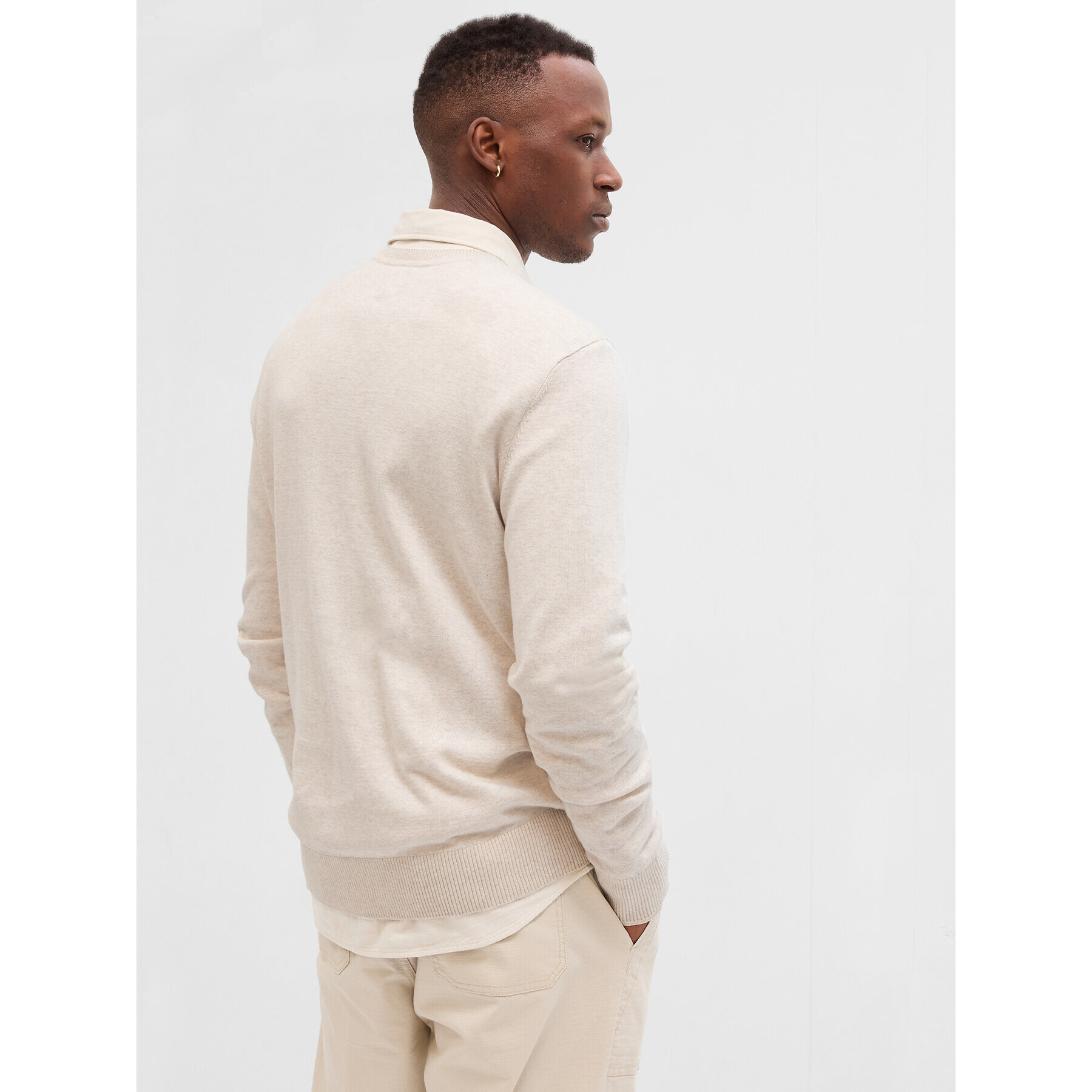 Gap Пуловер 724306-02 Екрю Regular Fit - Pepit.bg