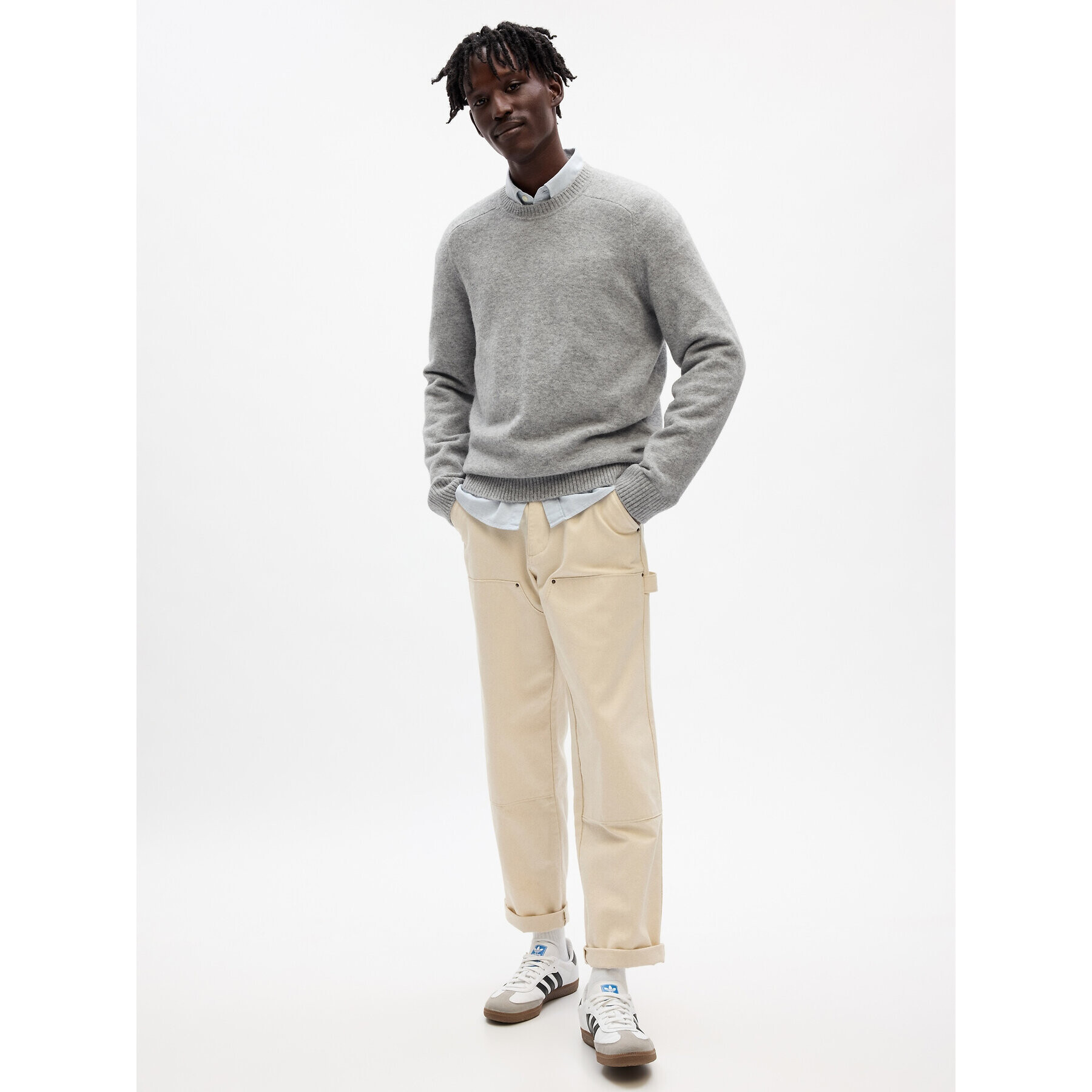 Gap Пуловер 787102-01 Сив Regular Fit - Pepit.bg