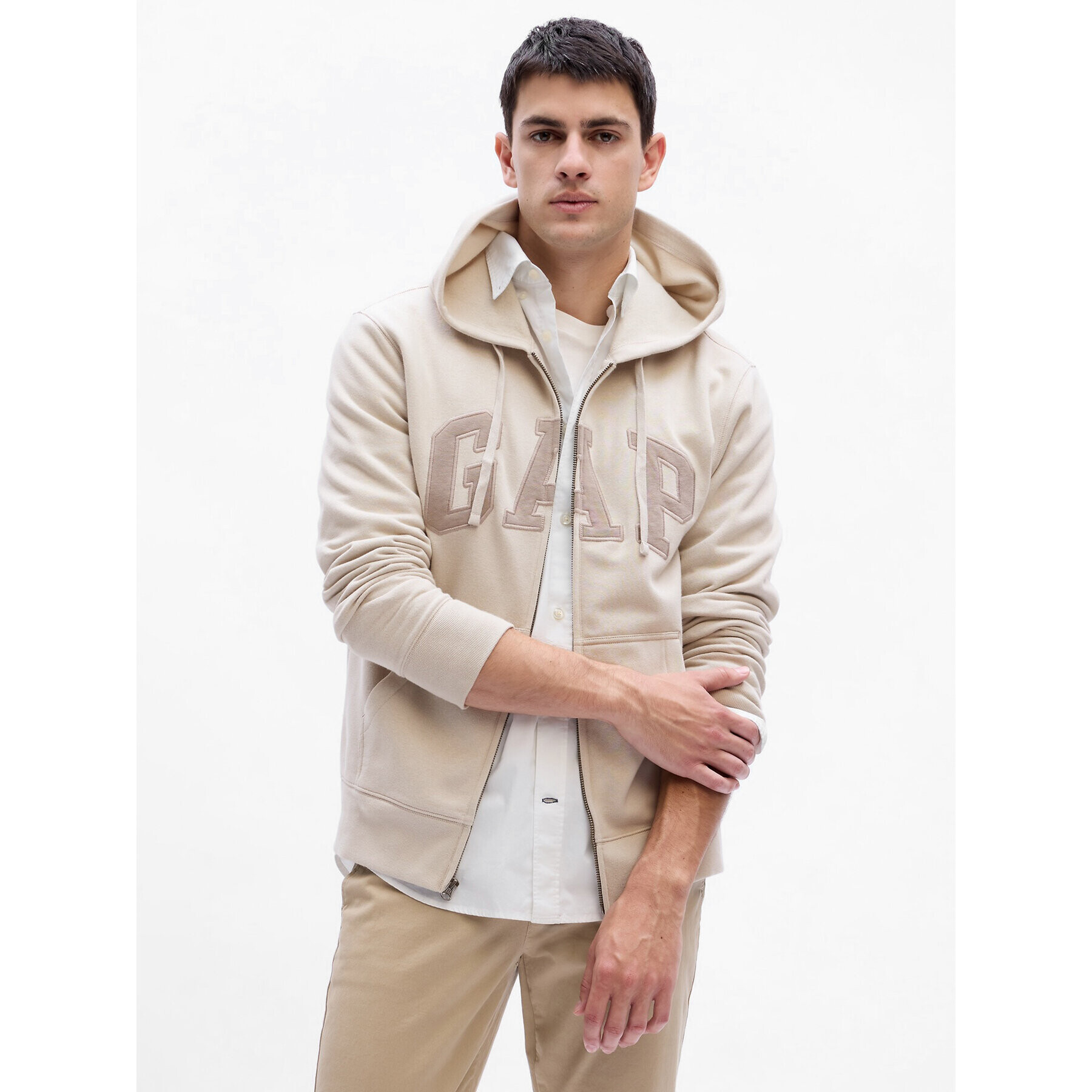 Gap Суитшърт 840496-30 Бежов Regular Fit - Pepit.bg