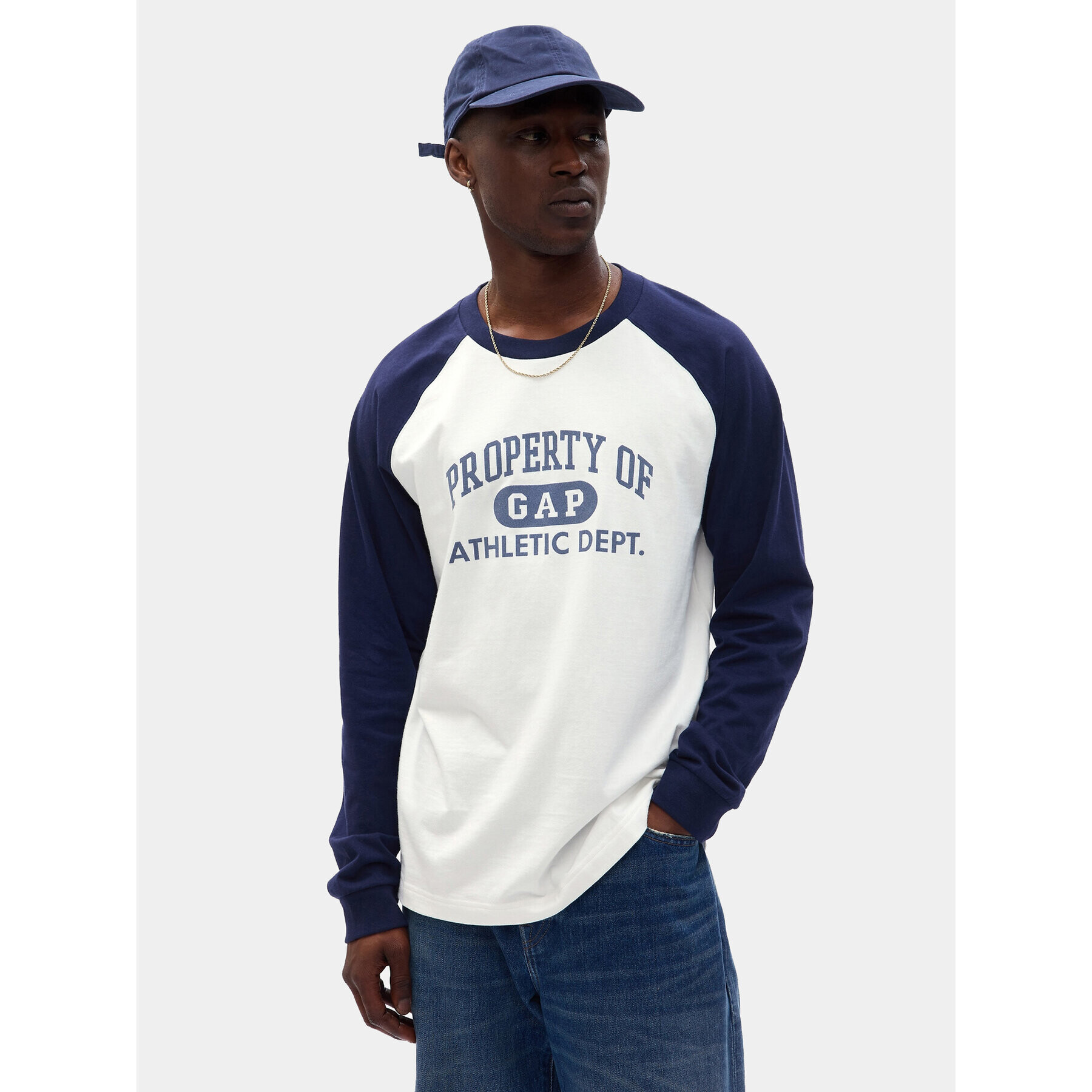 Gap Тениска с дълъг ръкав 765764-01 Бял Regular Fit - Pepit.bg