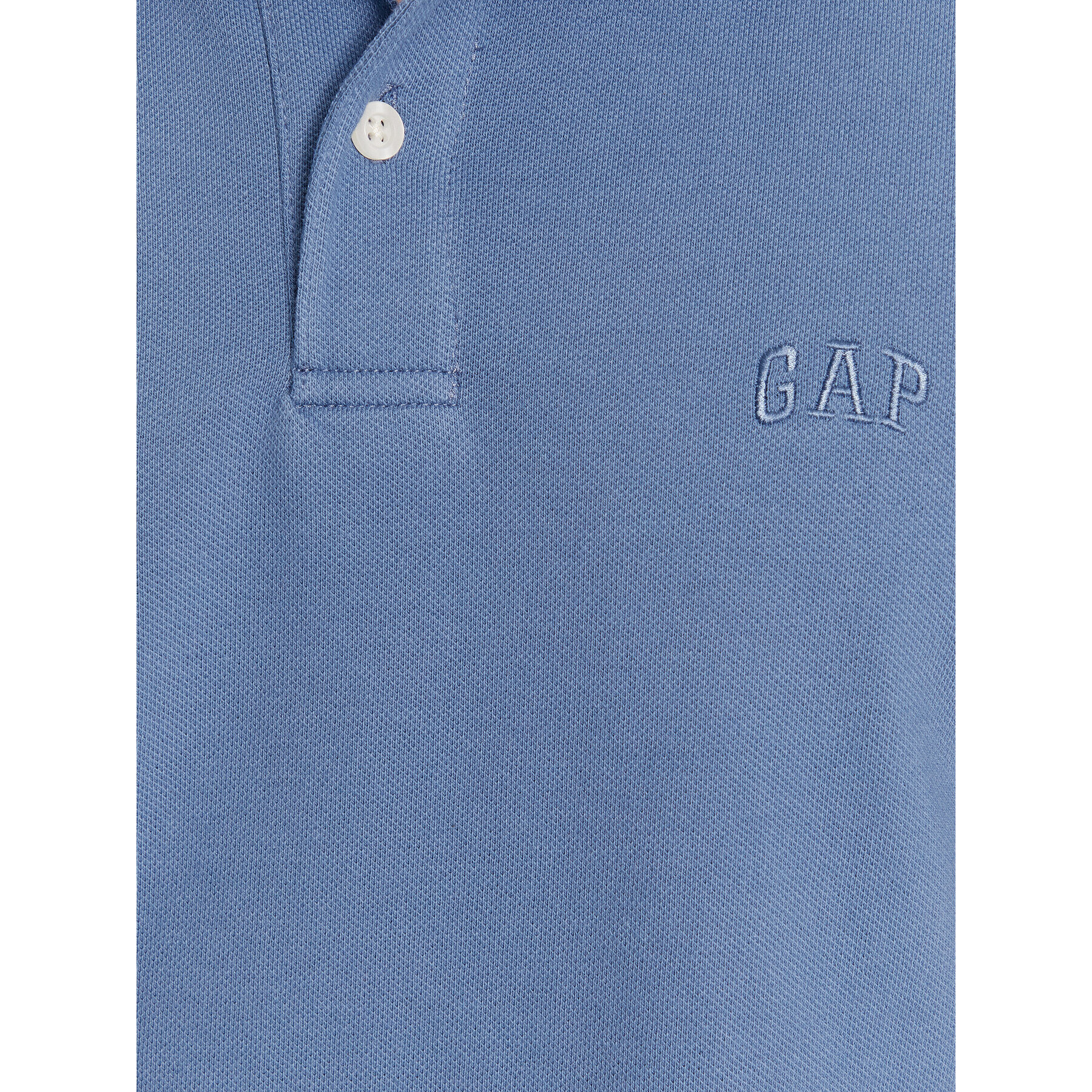 Gap Тениска с яка и копчета 586306-11 Син Regular Fit - Pepit.bg