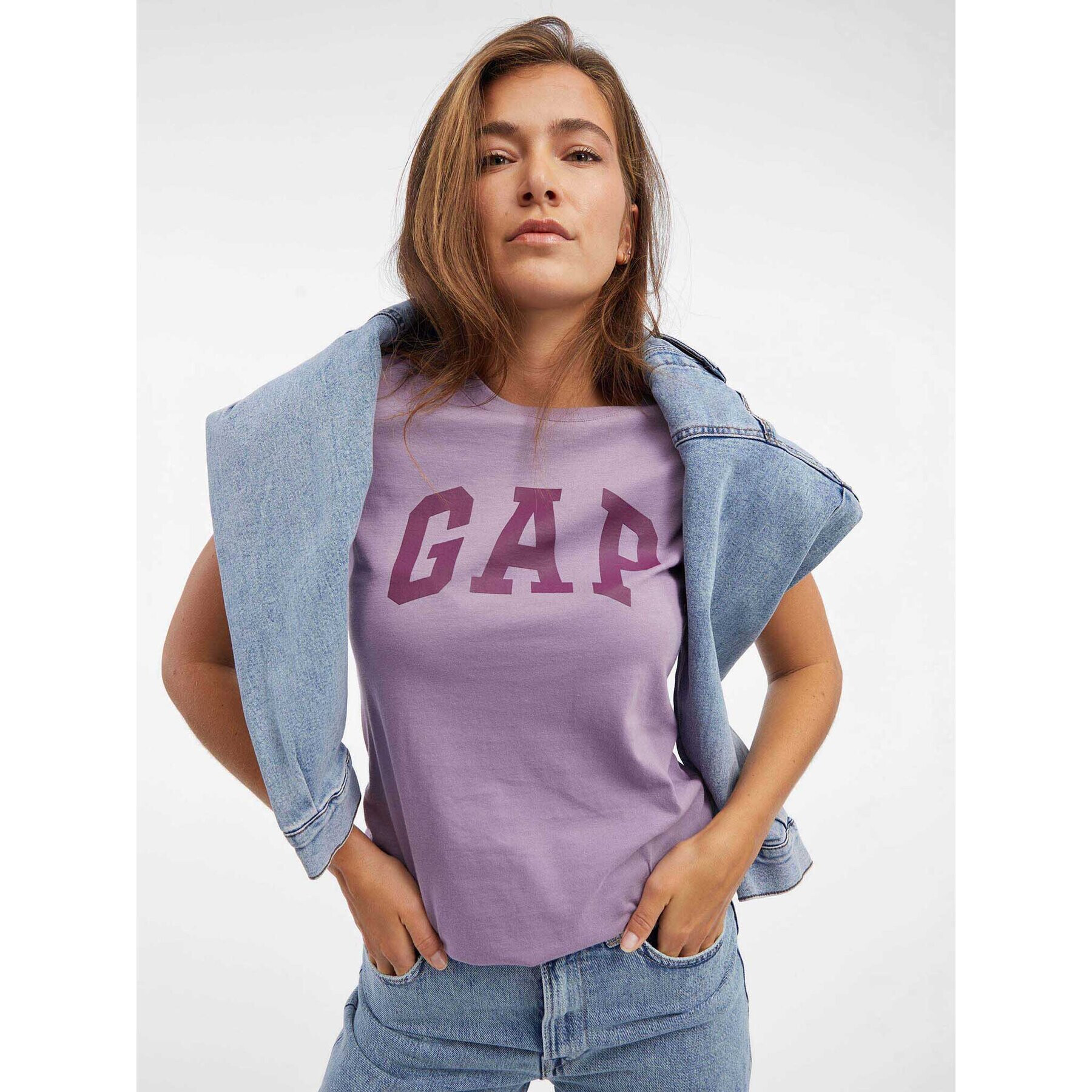 Gap Тишърт 268820-90 Виолетов Regular Fit - Pepit.bg