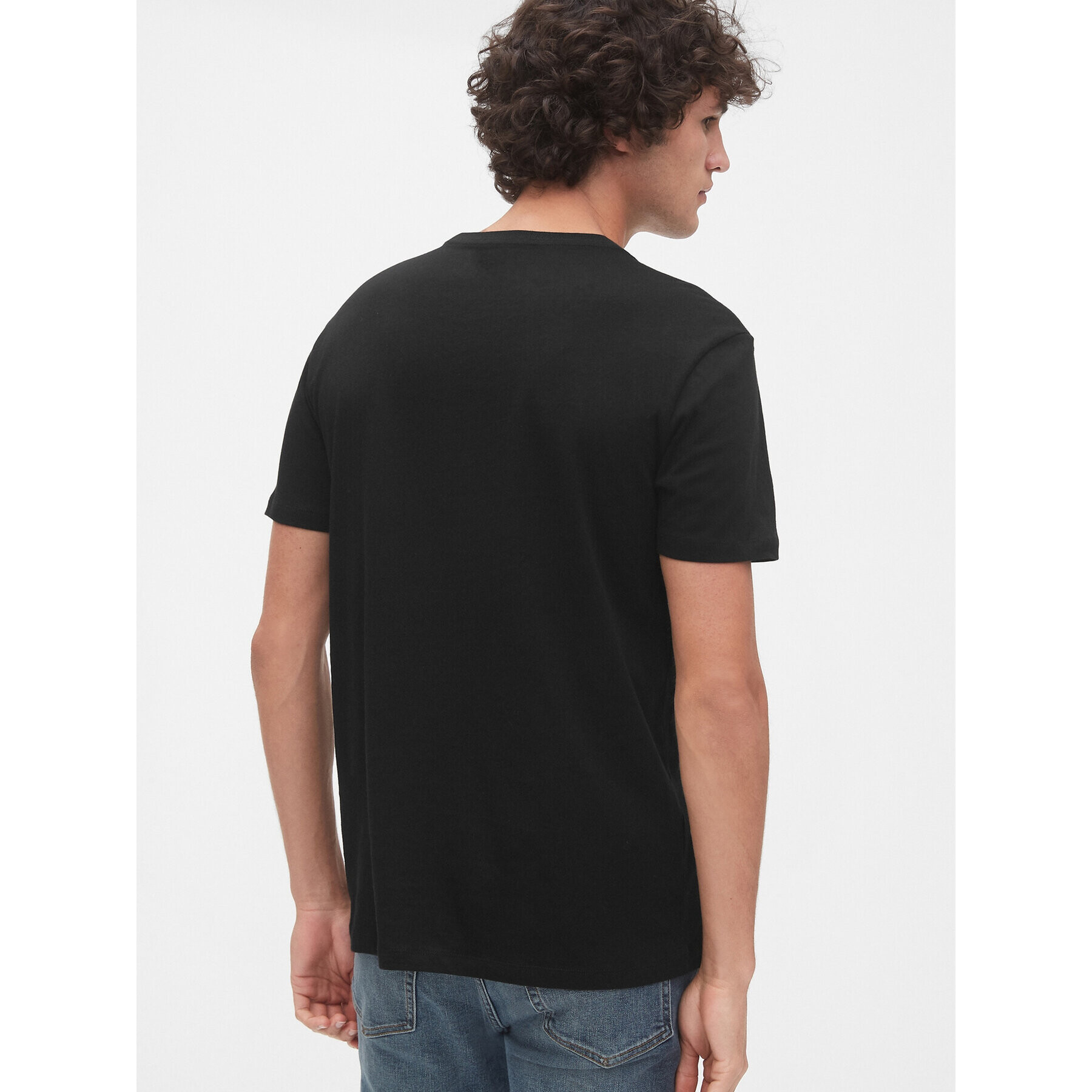 Gap Тишърт 499950-02 Черен Regular Fit - Pepit.bg