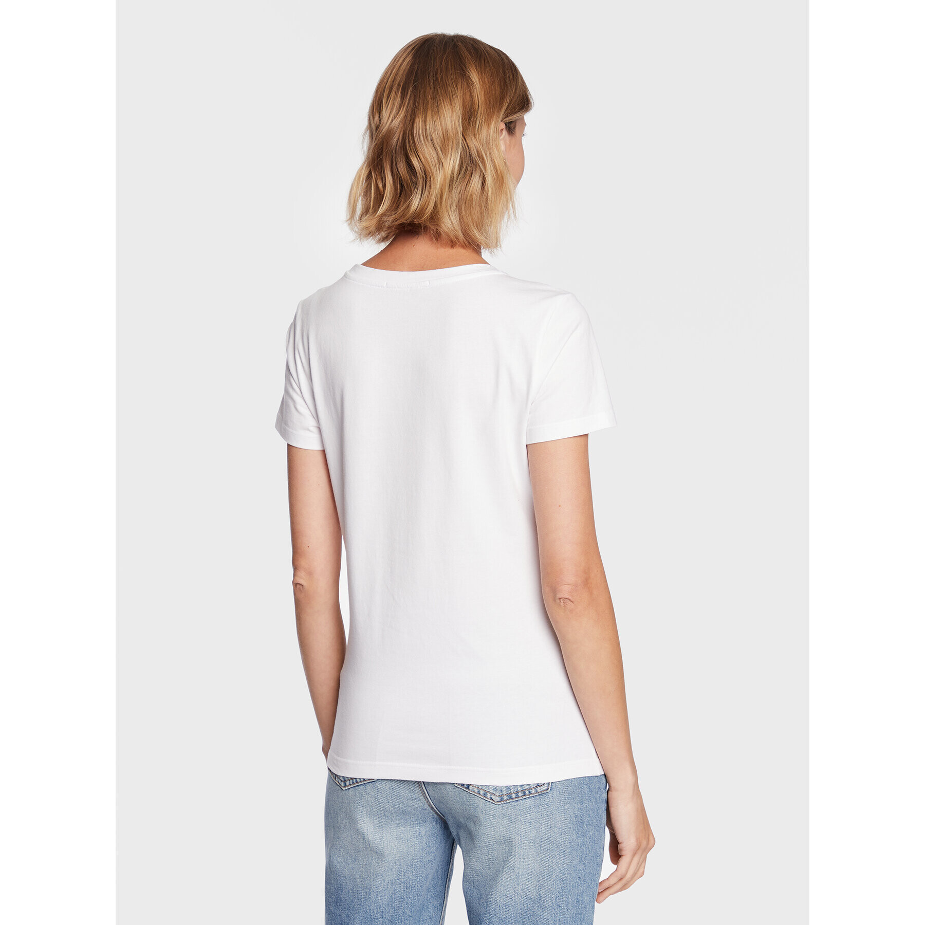 Gaudi Jeans Тишърт 311BD64053 Бял Regular Fit - Pepit.bg