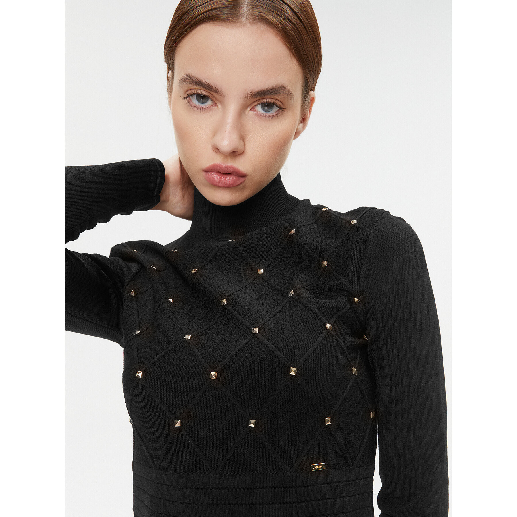 Gaudi Плетена рокля 321FD13003 Черен Regular Fit - Pepit.bg