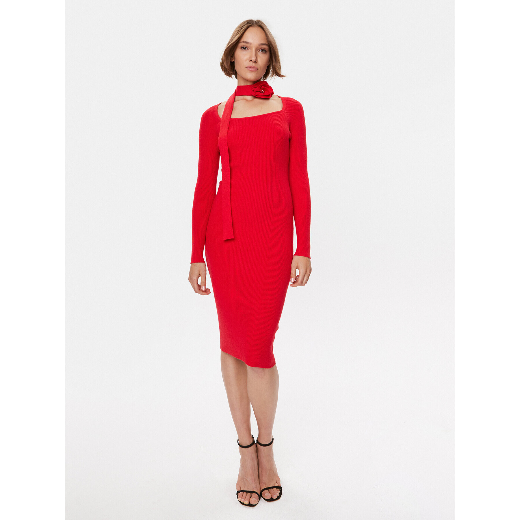 Gaudi Плетена рокля 321FD13008 Червен Regular Fit - Pepit.bg