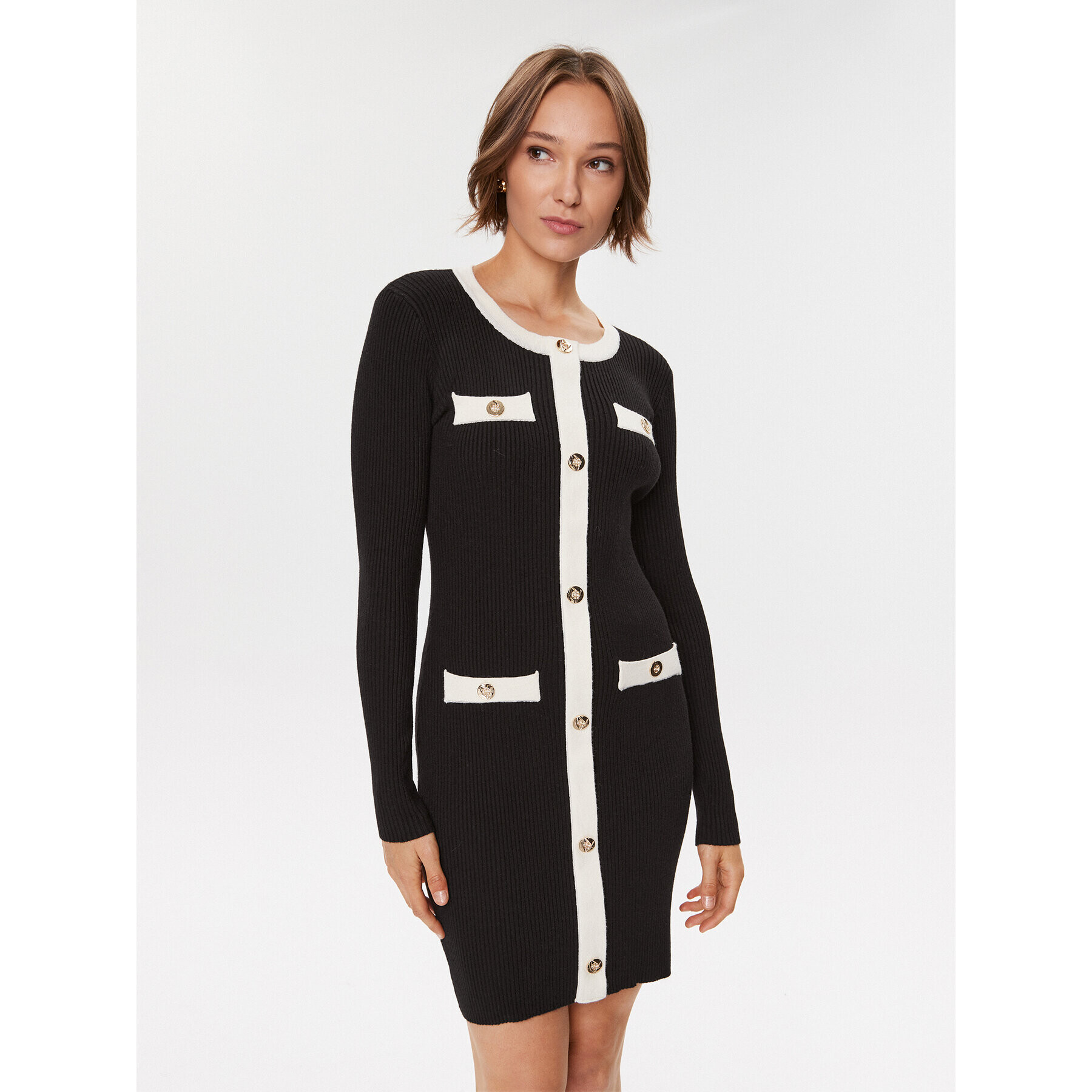 Gaudi Плетена рокля 321FD13009 Черен Regular Fit - Pepit.bg